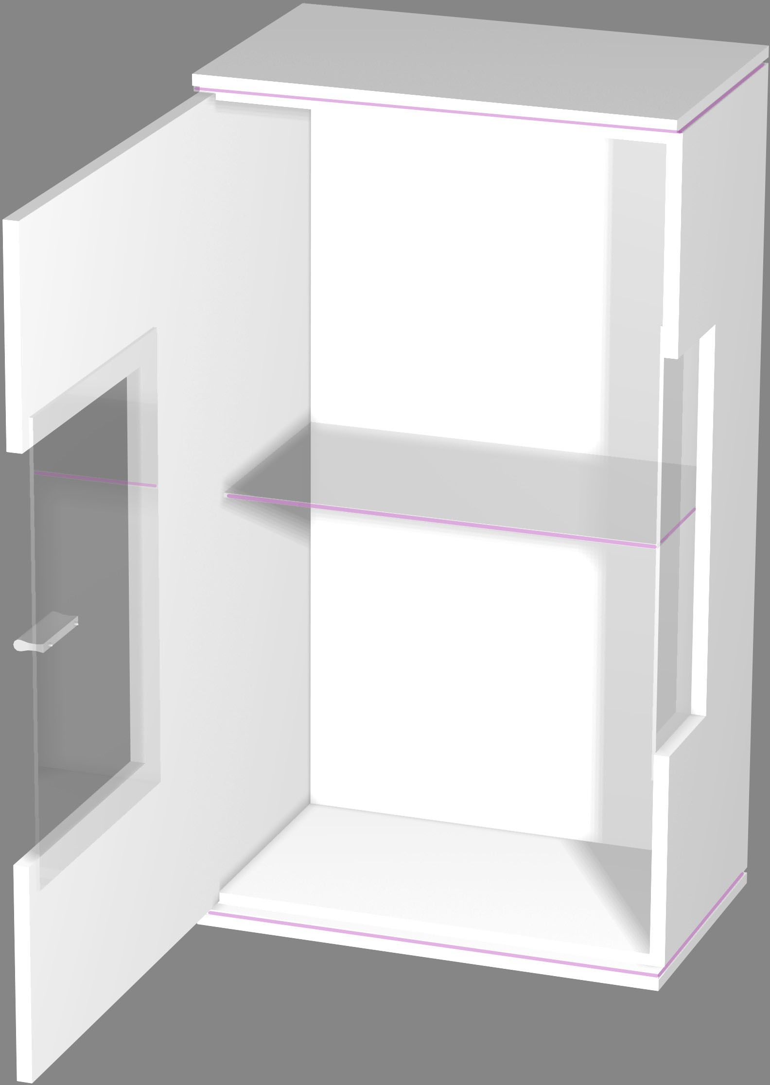 Höltkemeyer Wohnwand »Happy« Set besteht aus 1 Standvitrine, 1 Hängevitrine, 1 Lowboard und 1 Wandregal, 