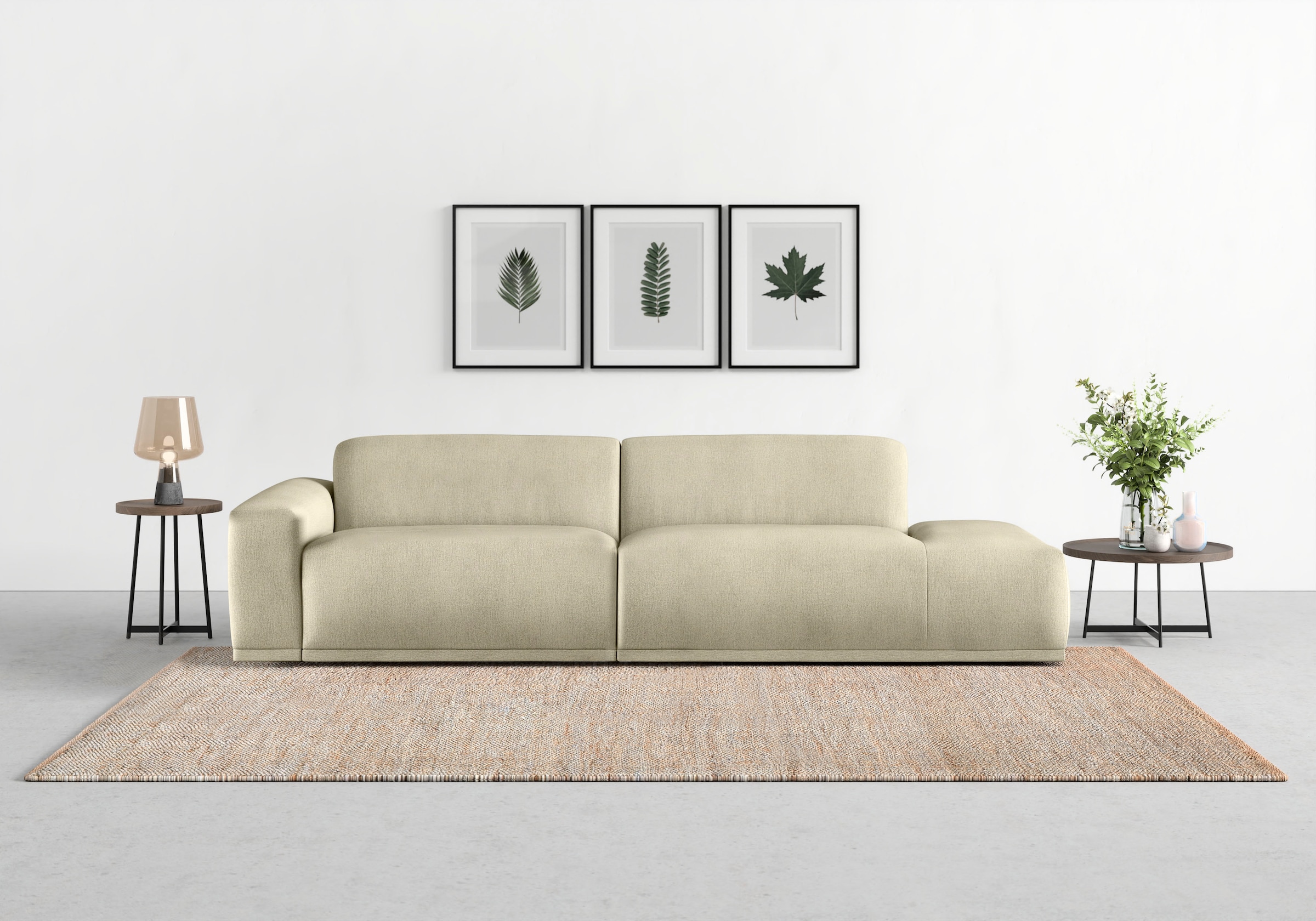 TRENDMANUFAKTUR Big-Sofa »Braga, mit hochwertigem Kaltschaum, Megasofa, in Cord erhältlich«, modernes Big-Sofa, Couch mit hohem Sitzkomfort, 277/72/107 cm (B/H/T)