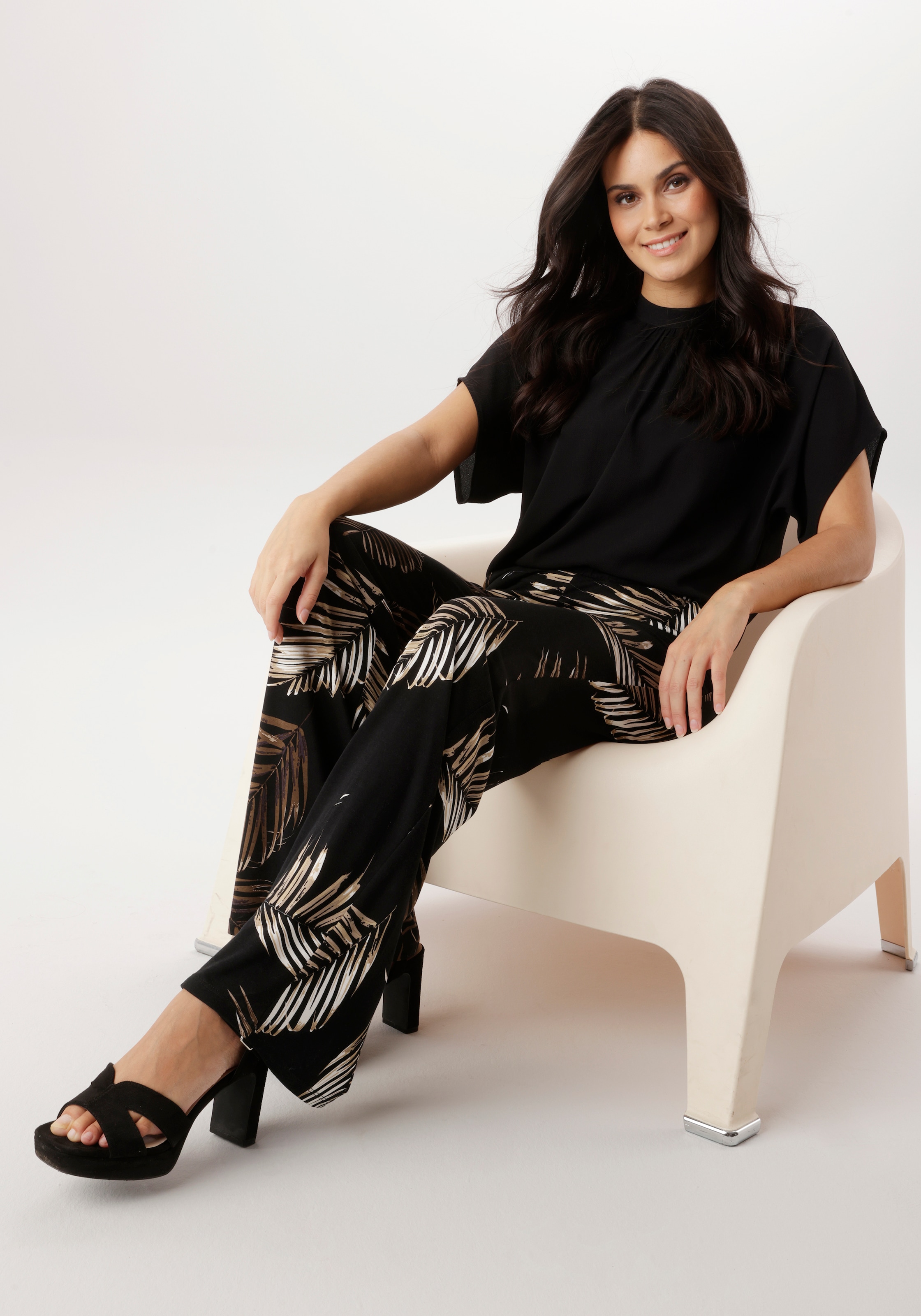 Aniston SELECTED Schlupfhose  im trendigem Allover-Druck - NEUE KOLLEKTION