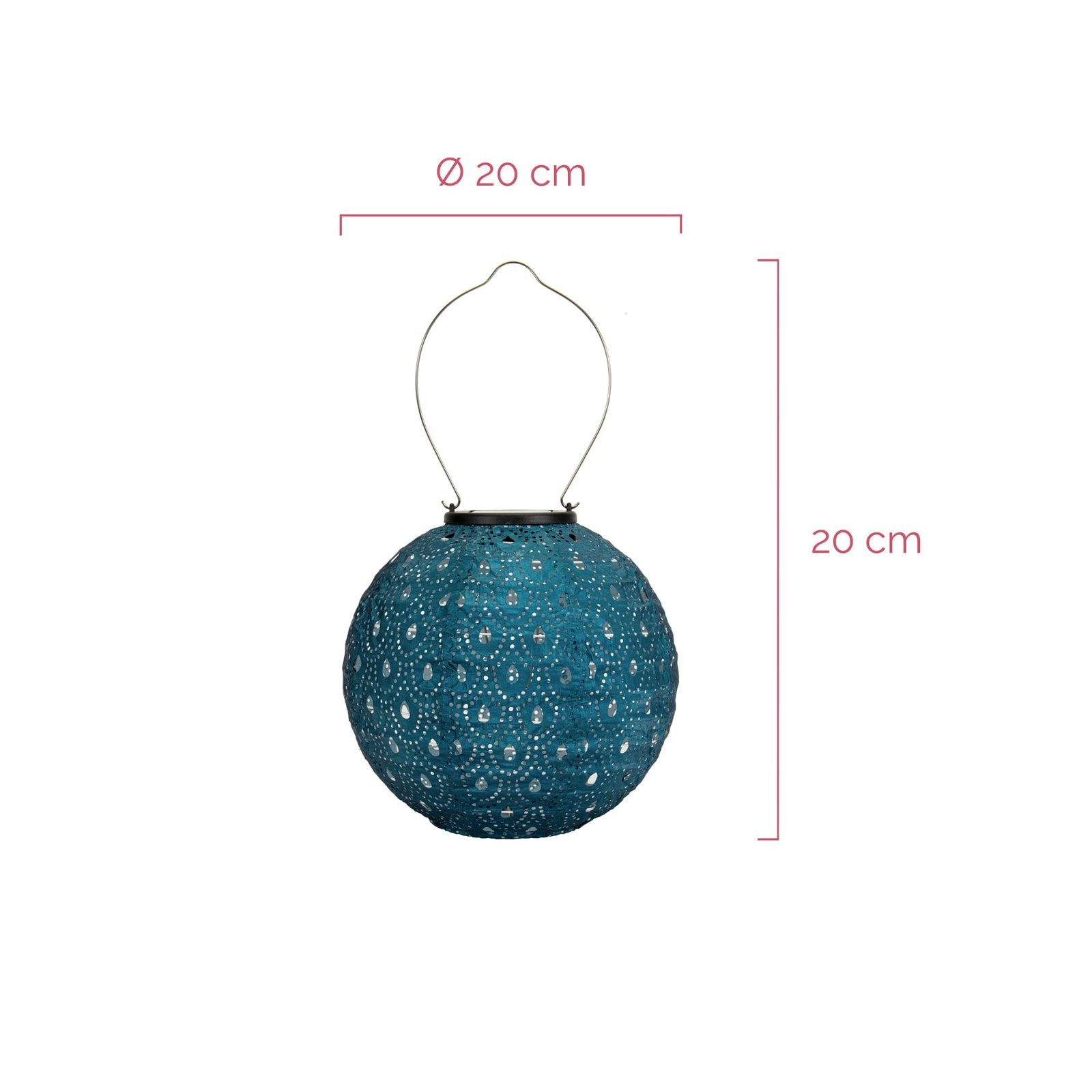 Pauleen LED Solarleuchte »Sunshine Charm Lampion Solar blau Tyvek Vlies«, 1 flammig, Laterne