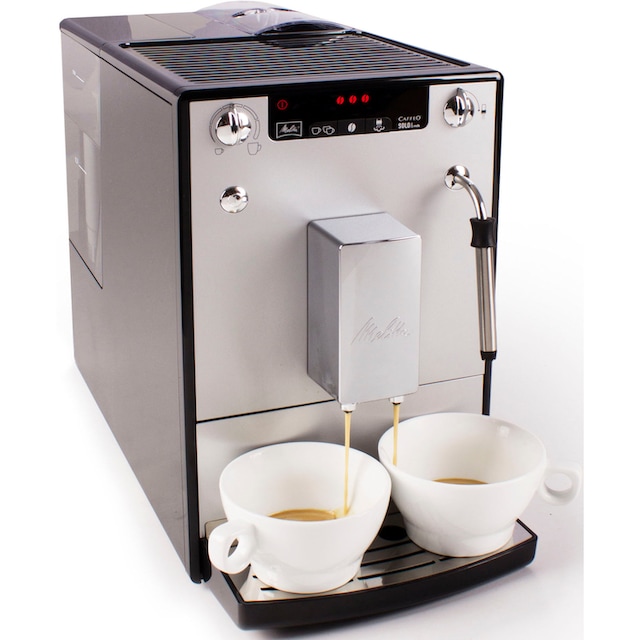 Touch, & E953-202, 3 One per Melitta für Milk crème & Milchschaum Café Jahren mit silber/schwarz«, Garantie Kaffeevollautomat Espresso »Solo® XXL Düse