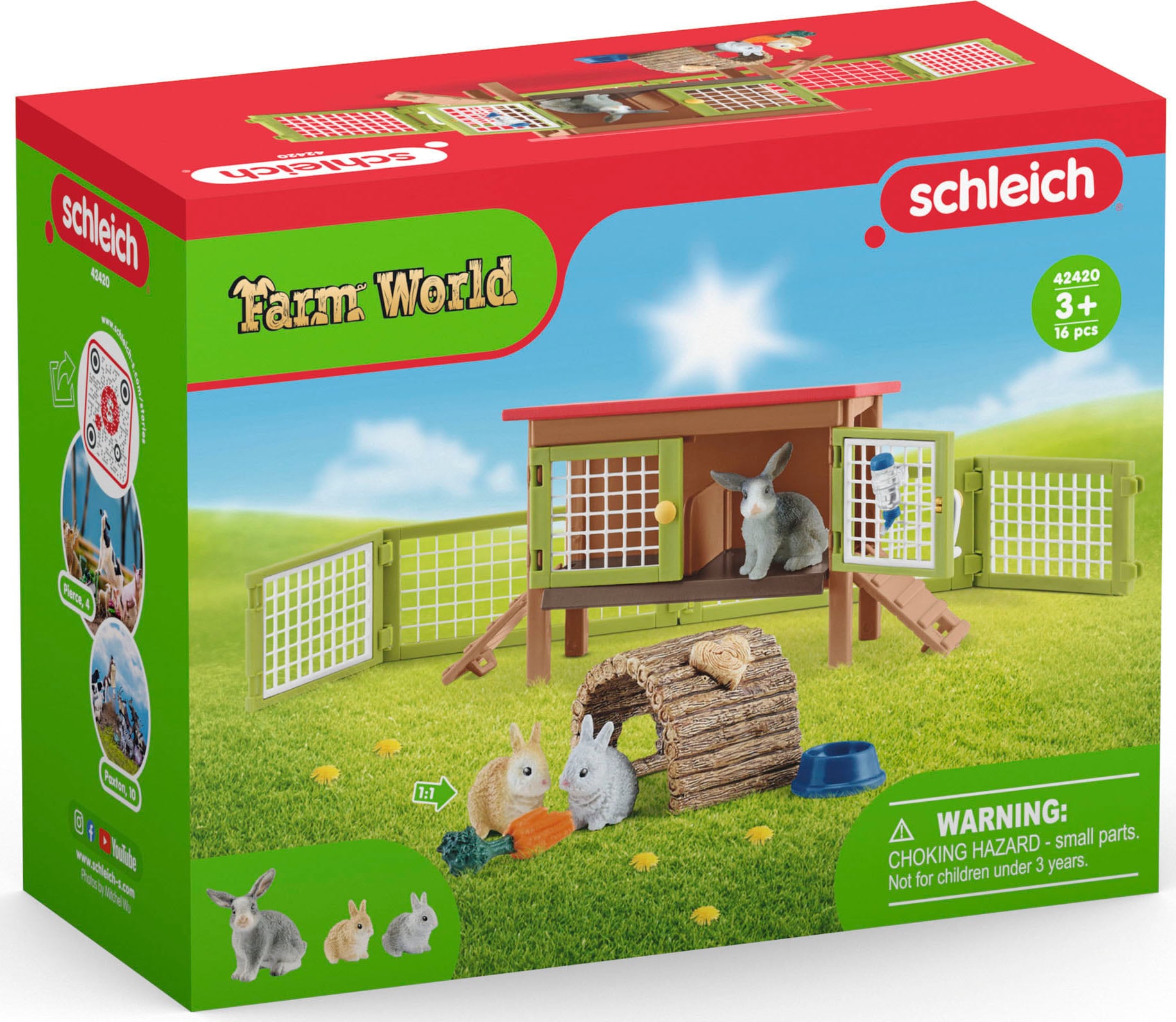 Schleich® Spielwelt »FARM WORLD, Kaninchenstall (42420)«