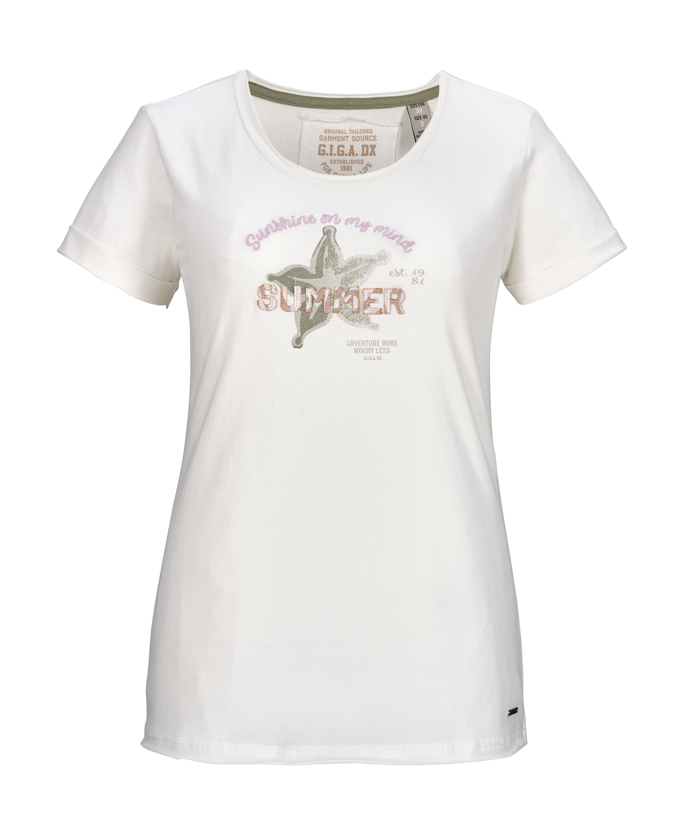 G.I.G.A. DX by killtec T-Shirt »GS 24 WMN TSHRT« 100% Baumwolle, Carbon Finish, gesticktes Motiv, lässiger Look