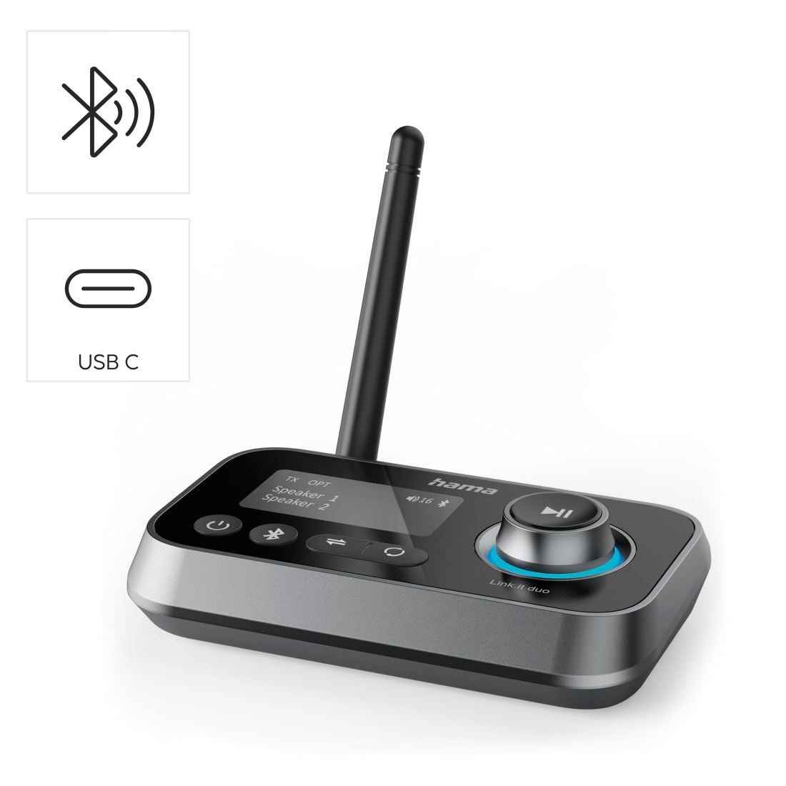 Hama Bluetooth-Adapter »Bluetooth-Adapter Audio (Sender und Empfänger, für HiFi, TV, Beamer)«