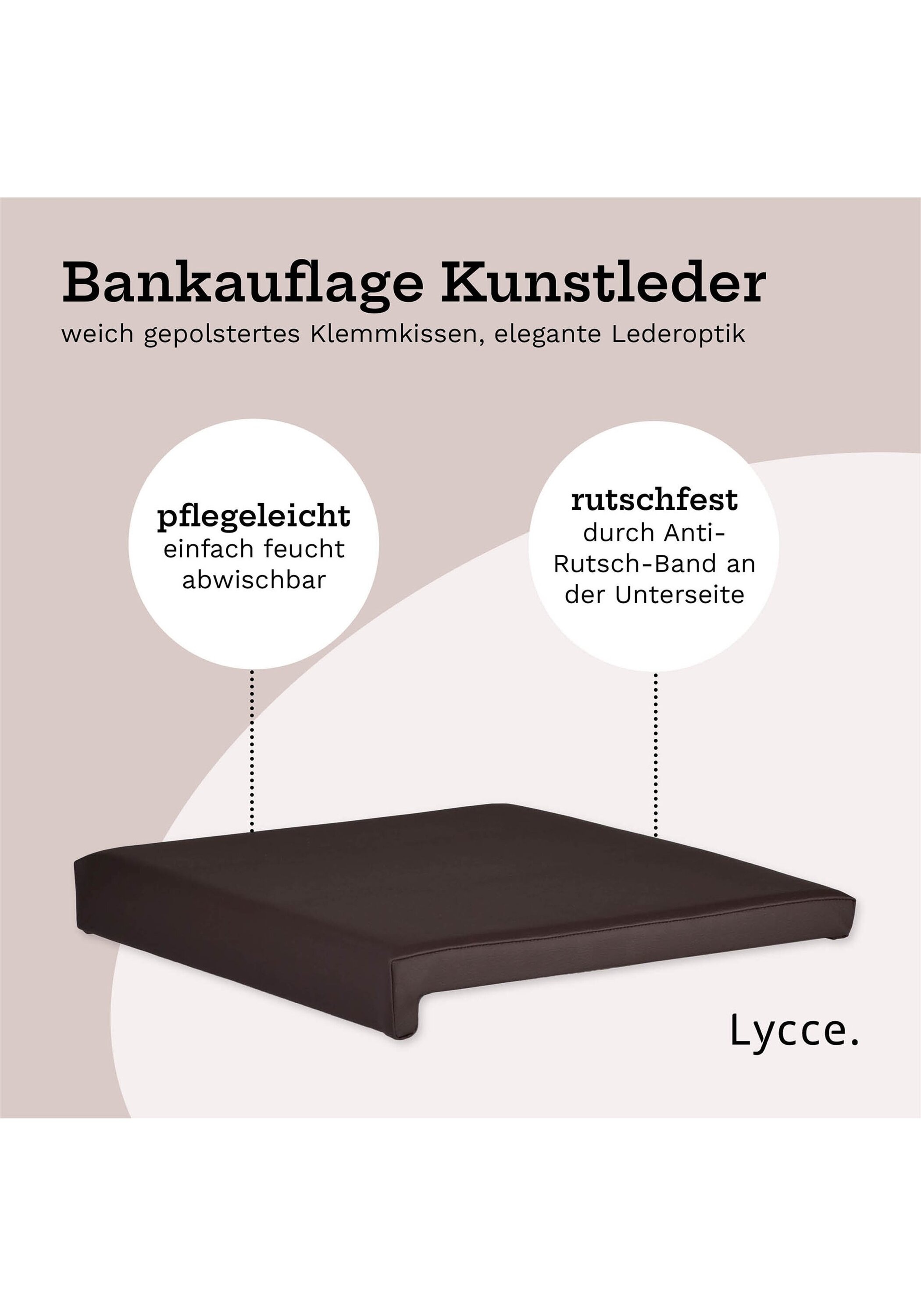 Lycce Bankauflage »Bankauflage Bankauflage Klemmkissen 1 Leiste 1er Pack« 3
