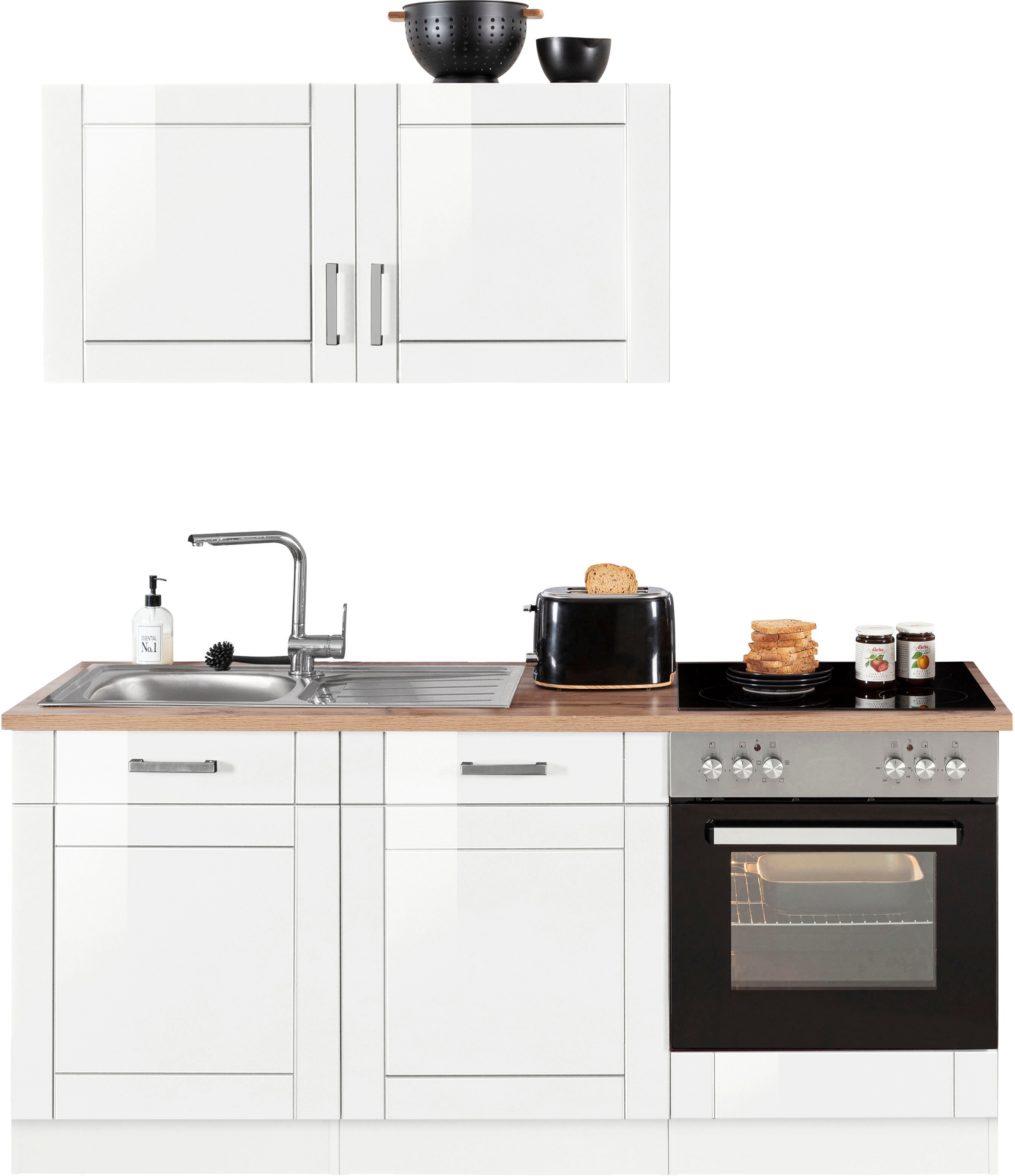 KOCHSTATION Küchenzeile »KS-Tinnum« ohne E-Geräte, Breite 180 cm