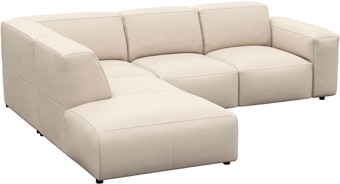 FLEXLUX Ecksofa »Lucera, super bequem durch hochwertigen Sitzaufbau mit Kaltschaum«, modern & anschmiegsam, L-Form, Designsofa