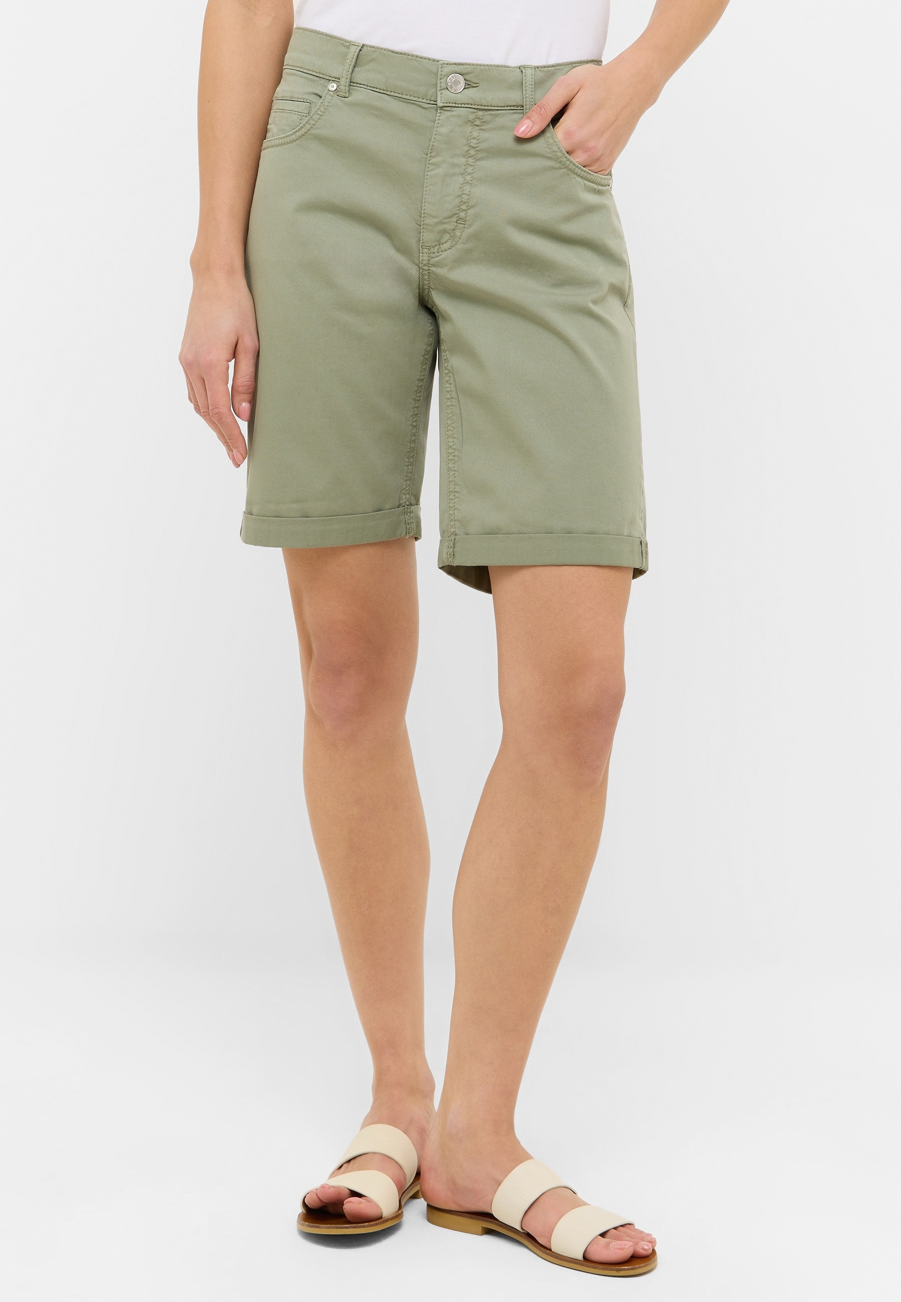 ANGELS Bermudas »BERMUDA TURN UP«  mit Umschlagsaum, Stretch, Straight-Fit