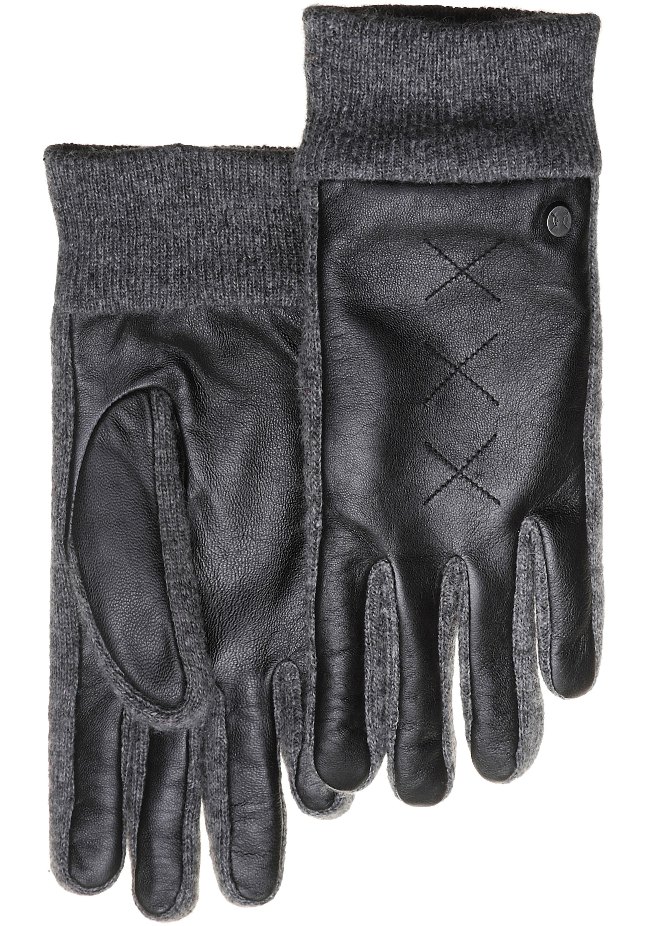 PEARLWOOD, Damen, Strickhandschuhe »SMILLA« weiches Fleece-Innenfutter, Temperaturregulierend, Strickbündchen, black, black, Damenhandschuhe von 