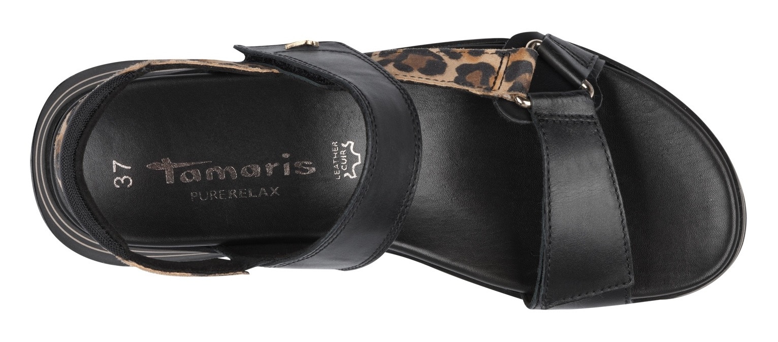 Tamaris Keilsandalette  , Trekkingsandale, Riemchensandale mit verstellbaren Klettverschlüssen