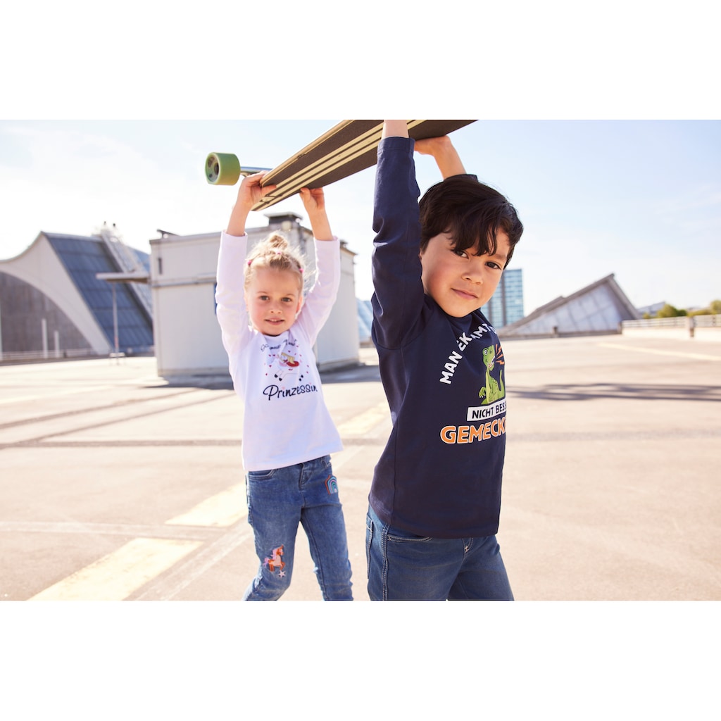 KIDSWORLD Stretch-Jeans »für kleine Mädchen«, mit toller Stickerei