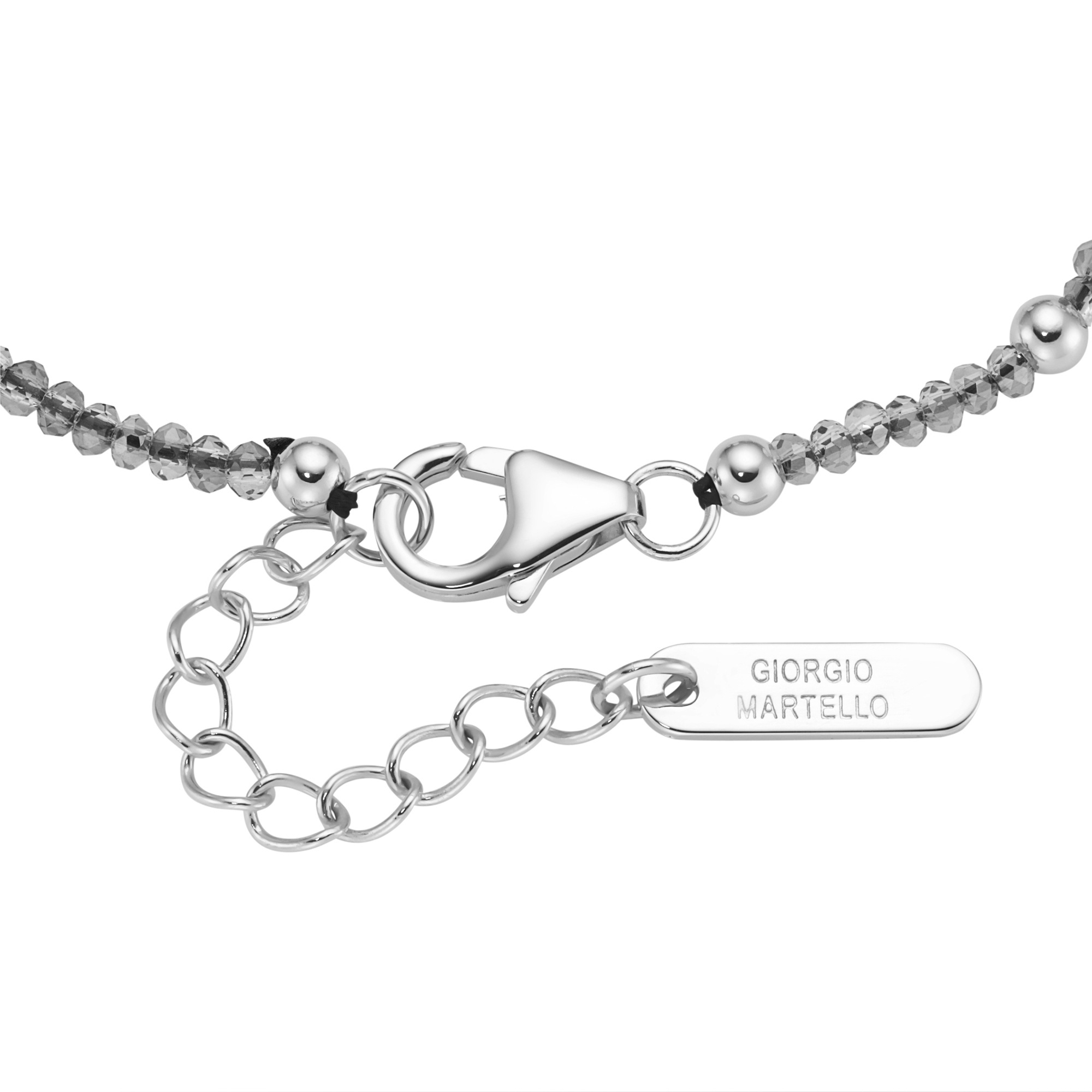GIORGIO MARTELLO MILANO Armband »Armband mit Süßwasser-Perlen und Ziersteinen, Silber 925«