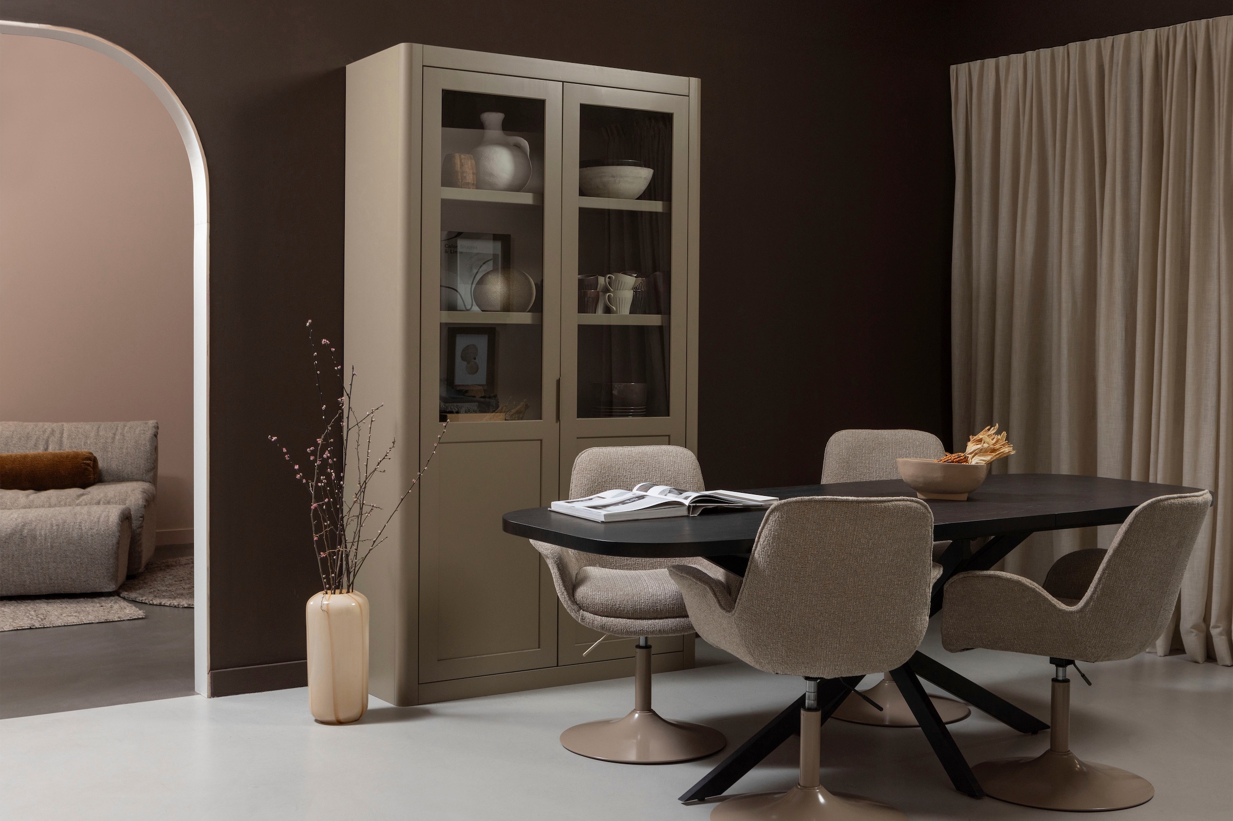 WOOOD Esstisch »Arros MDF Lackiert Ausziehbar, B 220 x T 90 x H 75 cm« Ovale Form, Tragkraft Mittelteil 100 kg, sichtbare Maserung