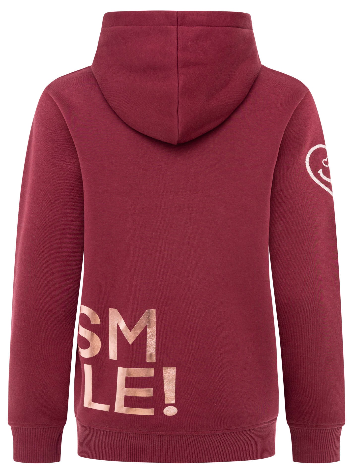 Zwillingsherz Hoodie »"Alissa Shiny"«, glänzender Print, Daumenloch, Kordel, gesticktes Herz am Ärmel
