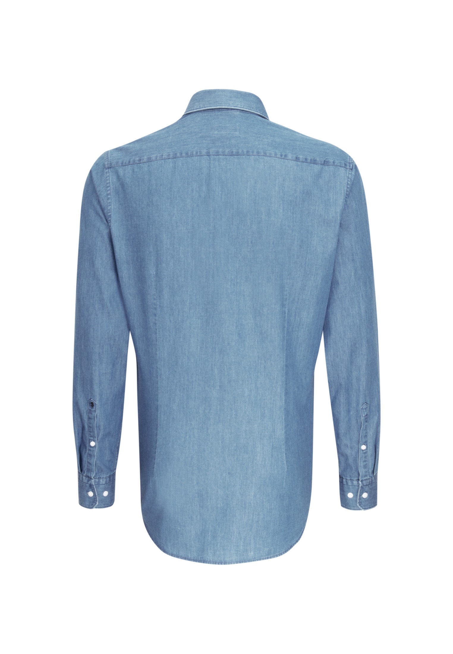 seidensticker Jeanshemd »Slim«, Slim Langarm Button-Down-Kragen Uni