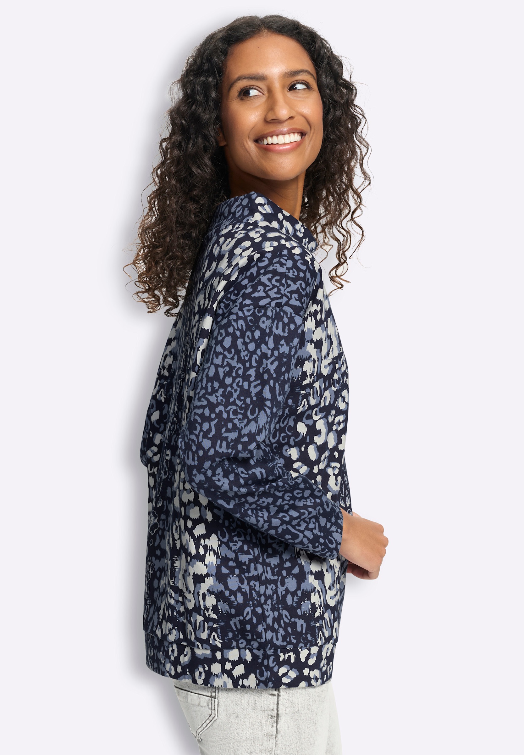 heine Sweatshirt »Sweatshirt Sweatshirt mit Animal-Dessin«
