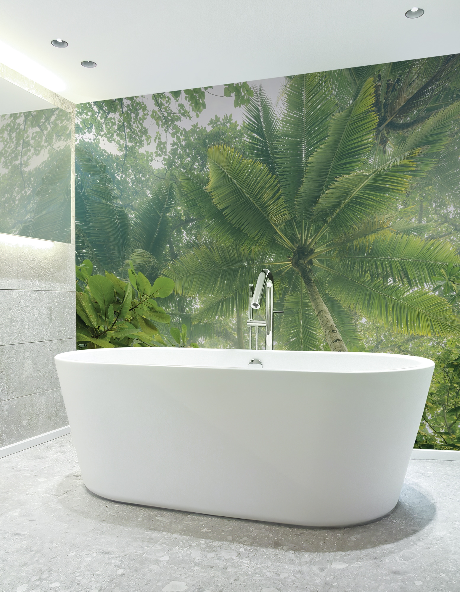 Komar Fototapete »Digitaldruck Vlies - Climber Canopy - Größe 300 x 250 cm«, bedruckt-floral-geblümt-gemustert-tropisch, Wohnzimmer, Schlafzimmer