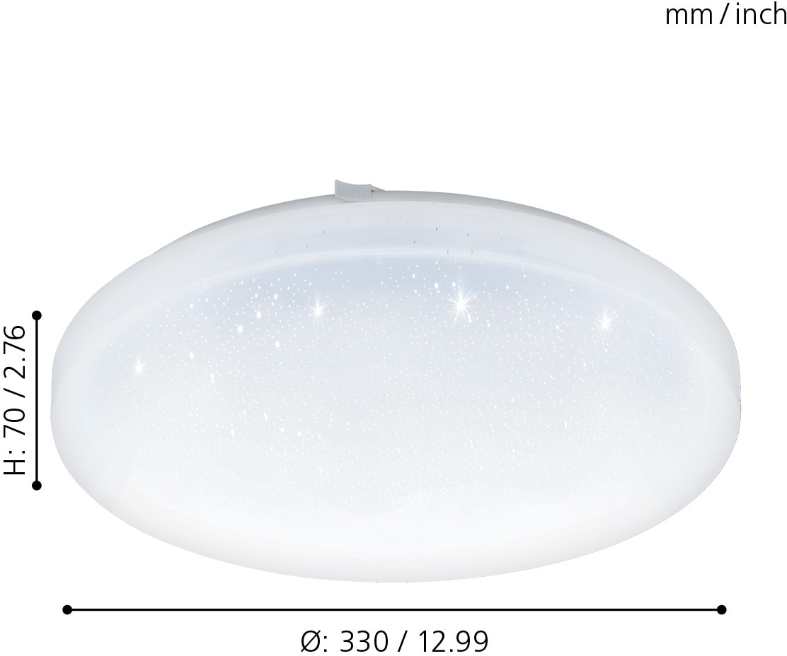 / Warmweiß, cm Ø33 / H7 weiß LED-Board, x LED Deckenleuchte »FRANIA-S«, EGLO