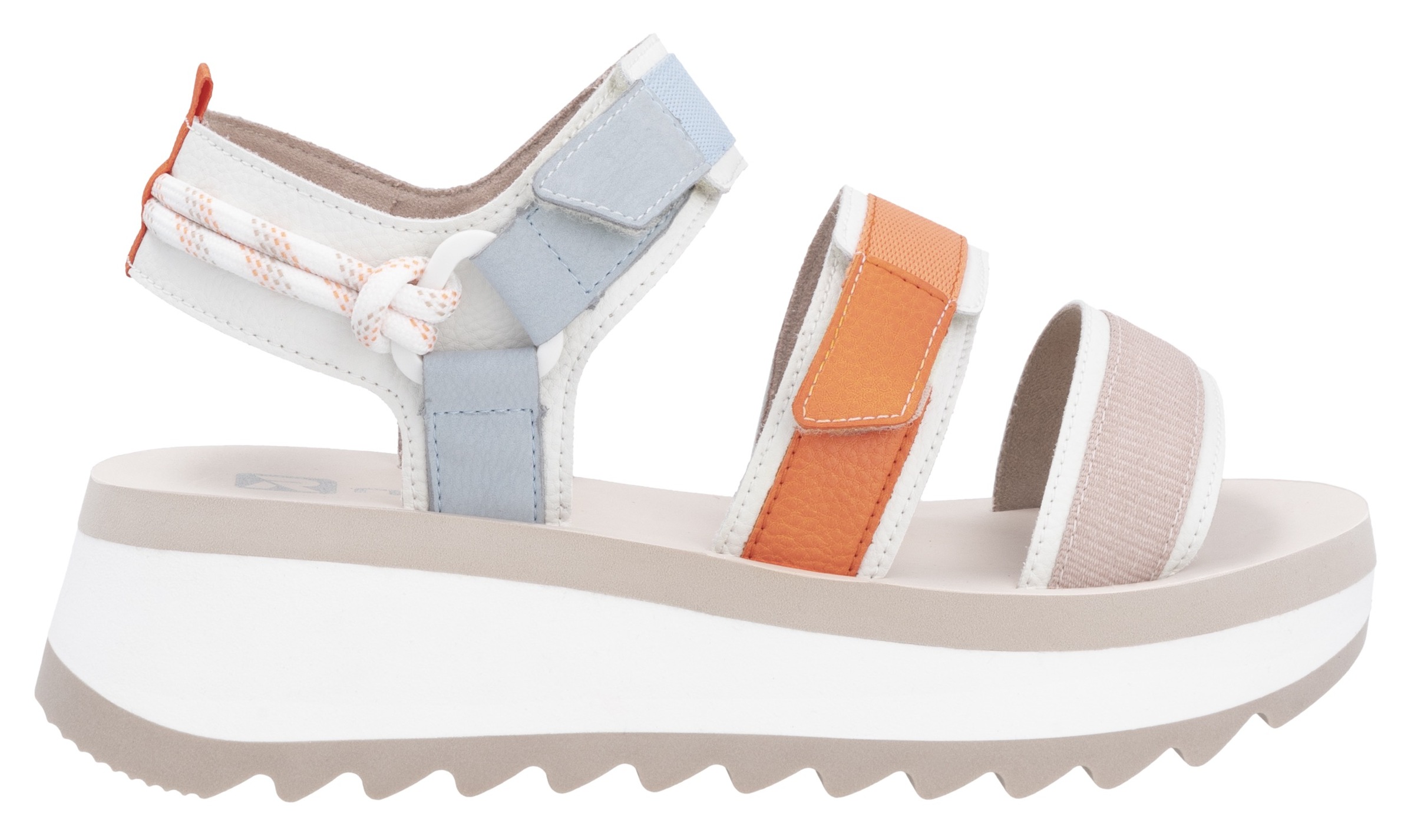 RIEKER Sport Plateausandale »Adelaide«, Sommerschuh, Outdoorsandale, Sandalette mit Klettverschlüsse