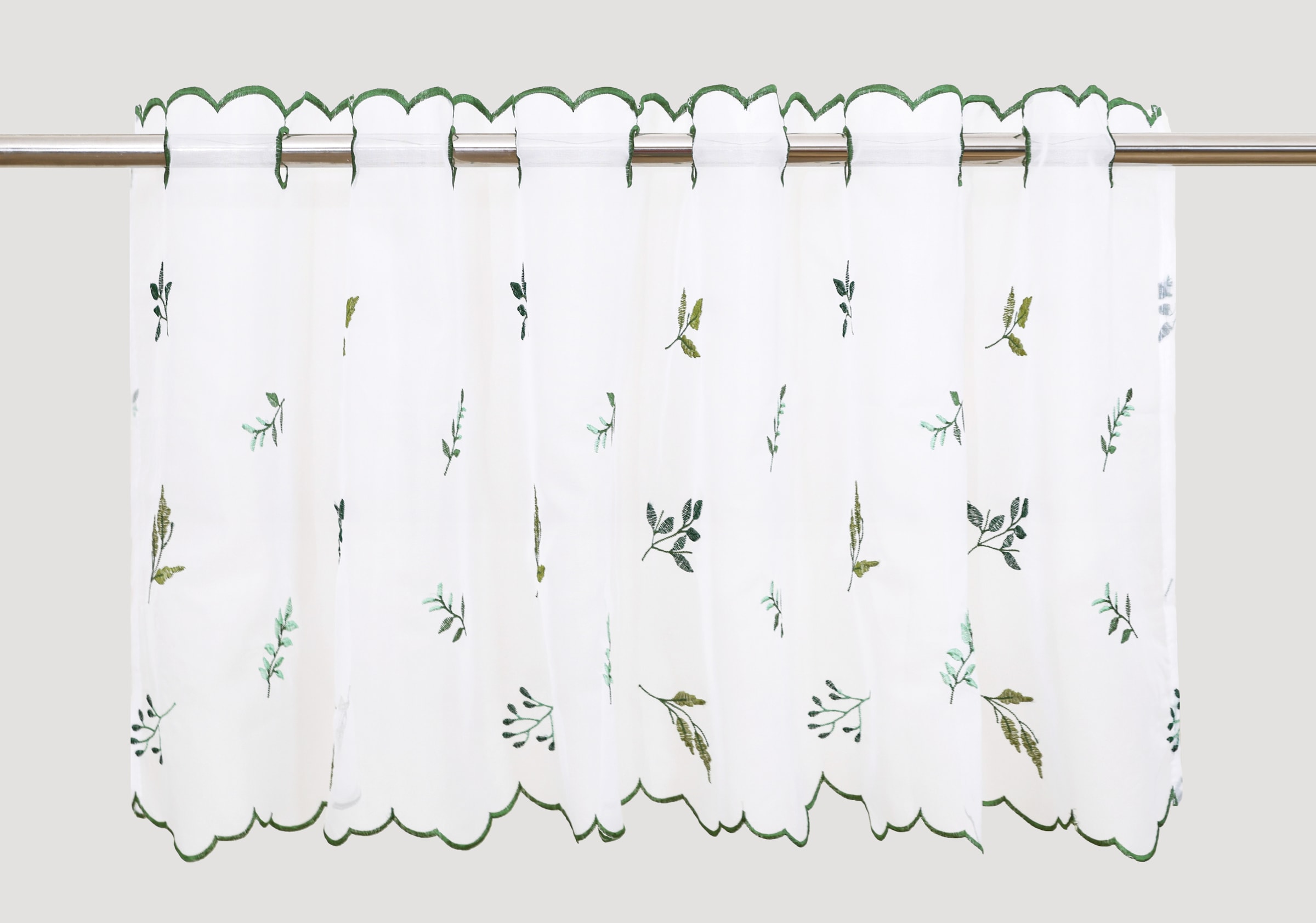 OTTO home Scheibengardine »Alphonse« Durchzuglöcher 1 Stk. tlg. Bestickt, floral, gemustert, schöne Haptik