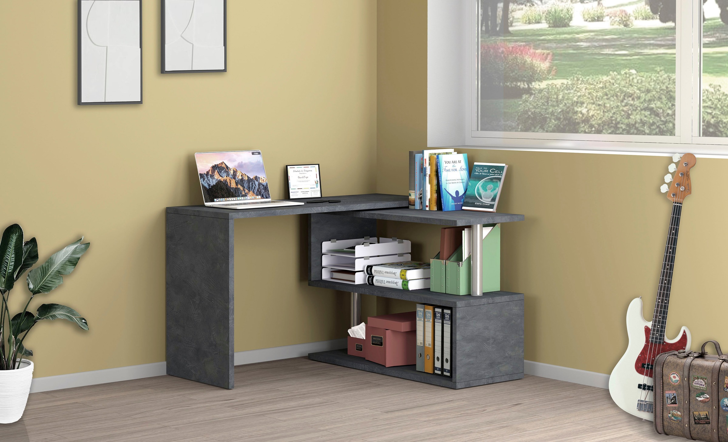 INOSIGN Schreibtisch »Volta, Made in Italy« multifunktional - als Computertisch, Eckschreibtisch oder Sideboard