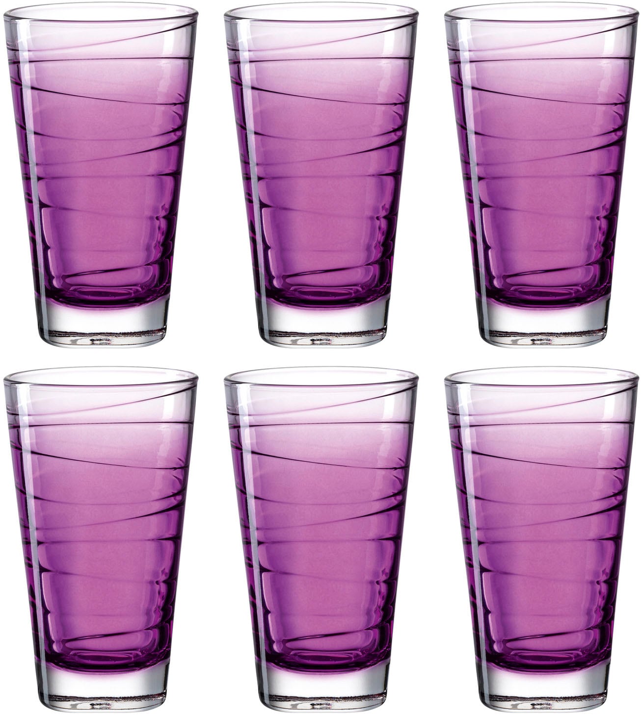 LEONARDO Longdrinkglas "VARIO STRUTTURA" 280 ml, 6-teilig
