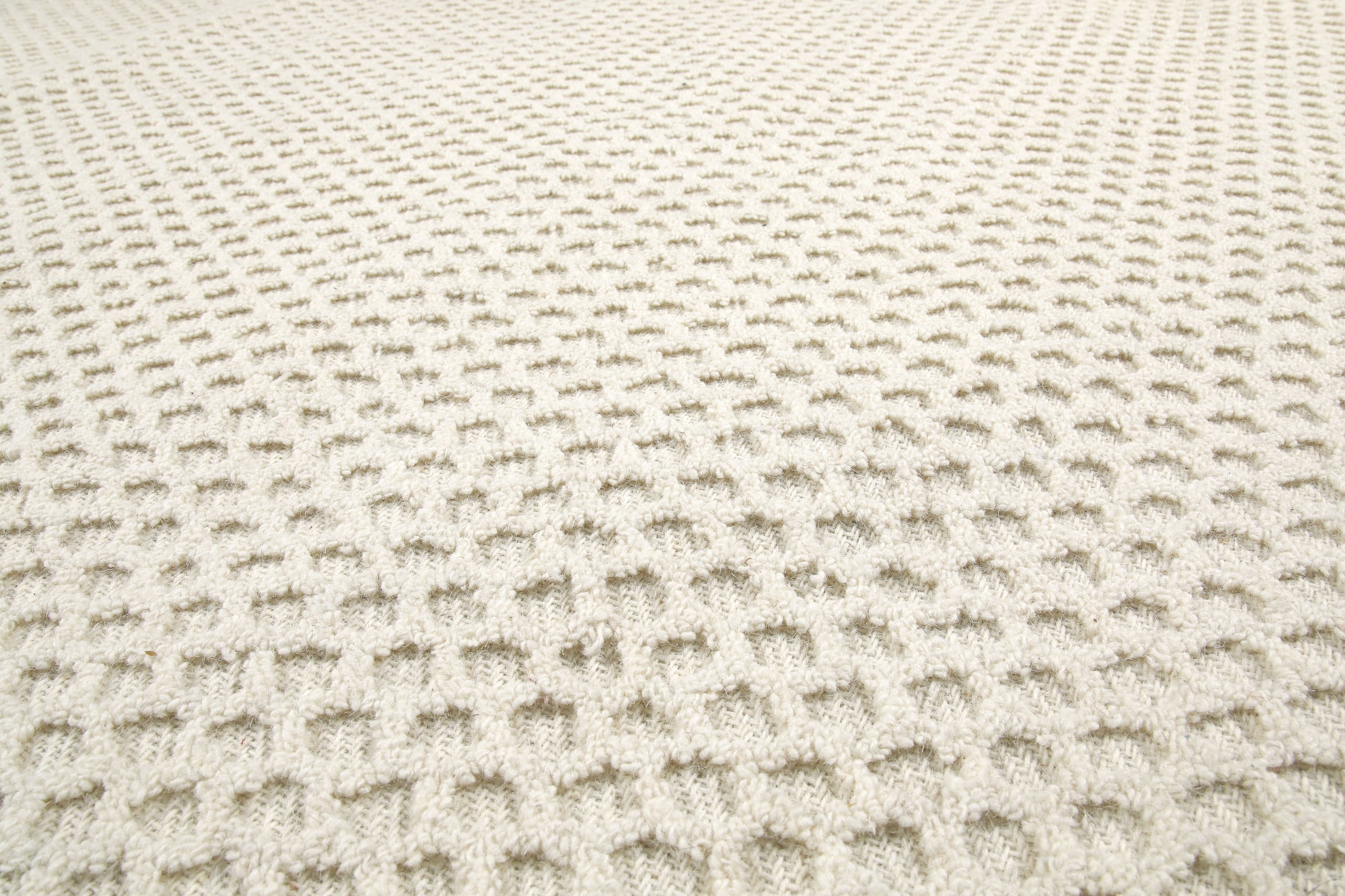 Wecon home Wollteppich »Hamptons THIRTYEIGHT«, rechteckig, 11 mm Höhe, Läufer, Schurwolle, Kurzflor, Wohn- & Schlafzimmer, elegant, Waben