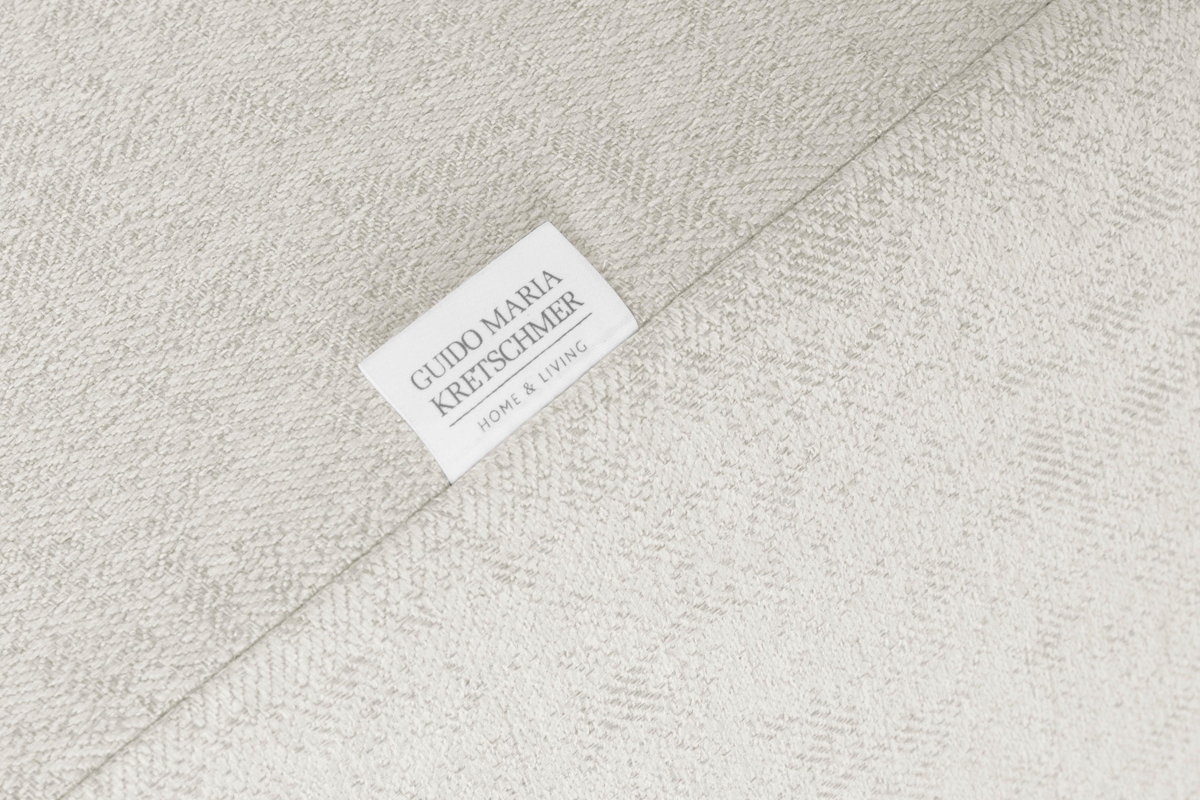 Guido Maria Kretschmer Home&Living Ecksofa »Györ«, L-Form, wahlweise mit Bettfunktion und Bettkasten incl. 2 Zierkissen