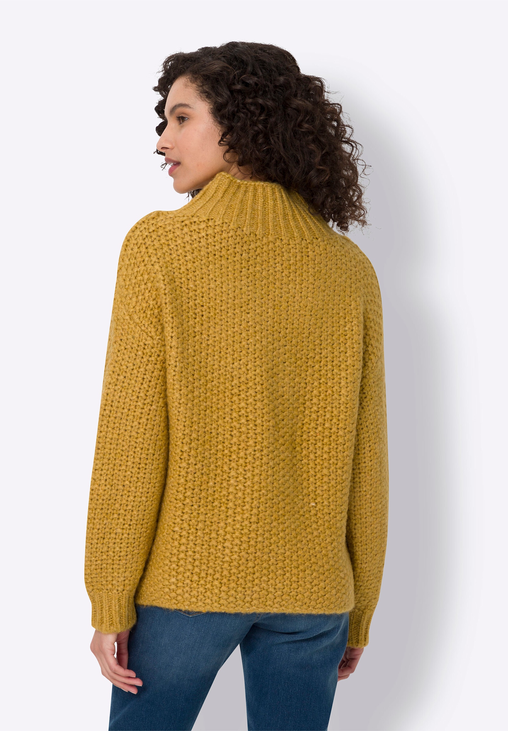 heine Strickpullover »Pullover Stehkragenpullover in Strickstruktur«