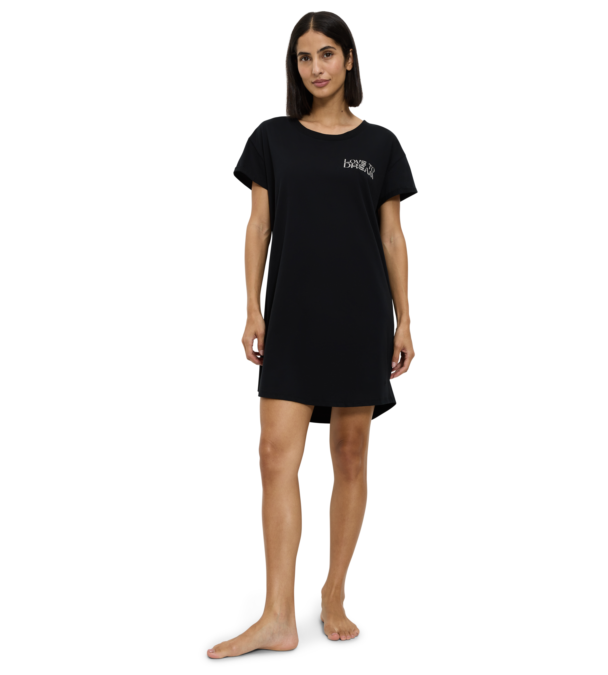Triumph Nachthemd »Nightdresses NDK X«, weich, atmungsaktiv, gerippter Rundhalsausschnitt, Kurzarm