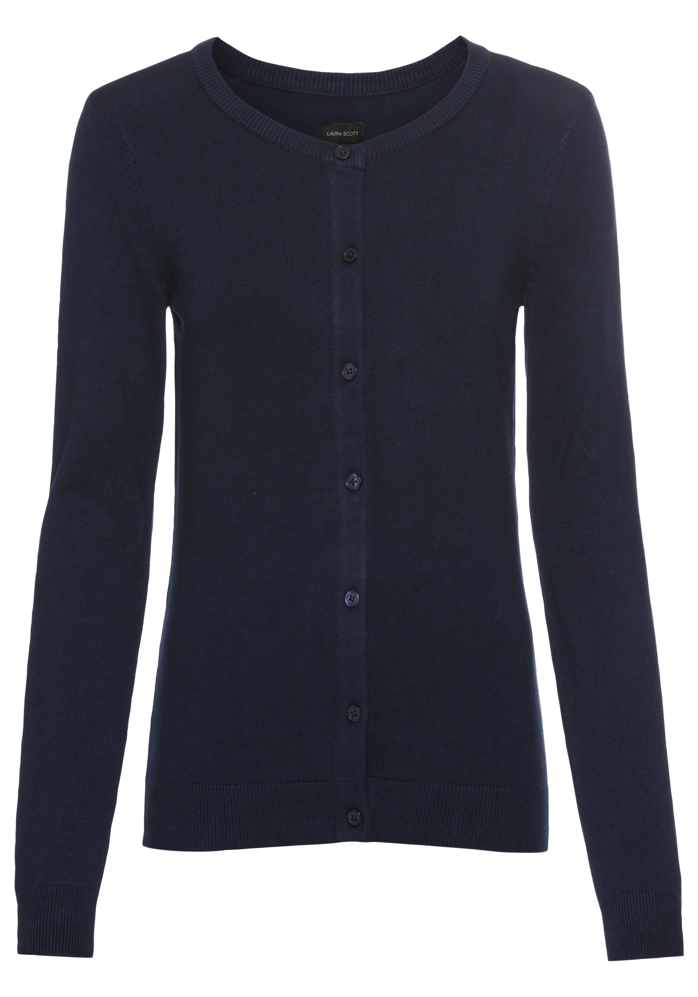 Laura Scott Strickjacke, in Basic Fit mit Rundhals und Knopfleiste