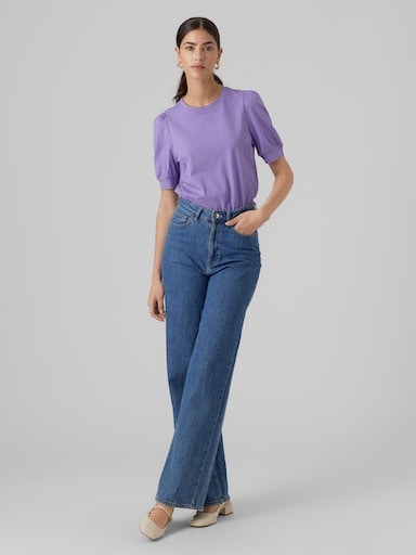 Vero Moda T-Shirt »VMKERRY 2/4 O-NECK TOP VMA JRS NOOS« mit Rundhalsausschnitt