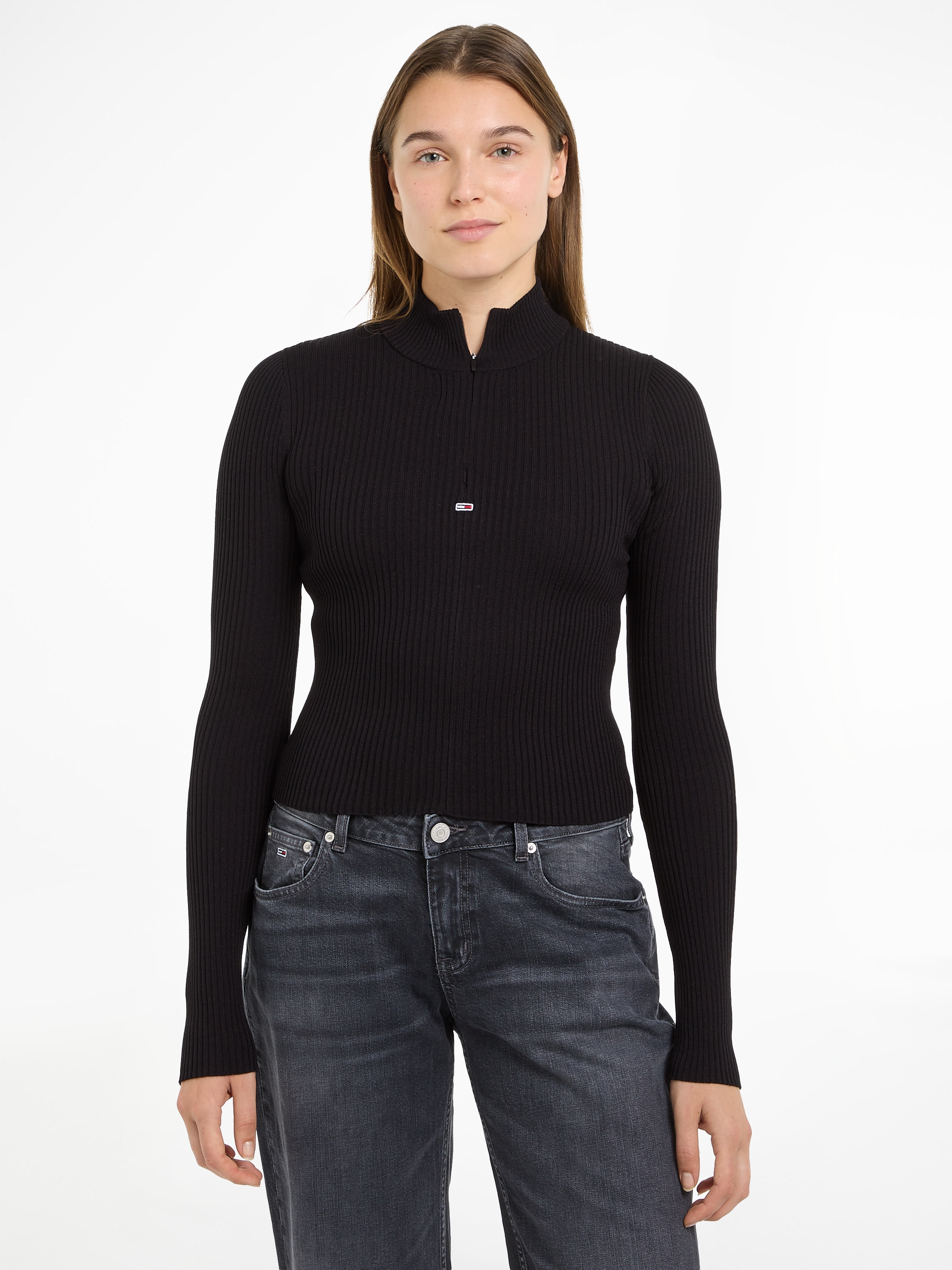 Troyer »TJW 1/4 ZIP TECHNICAL RIB«, mit kurzem Reißverschluss