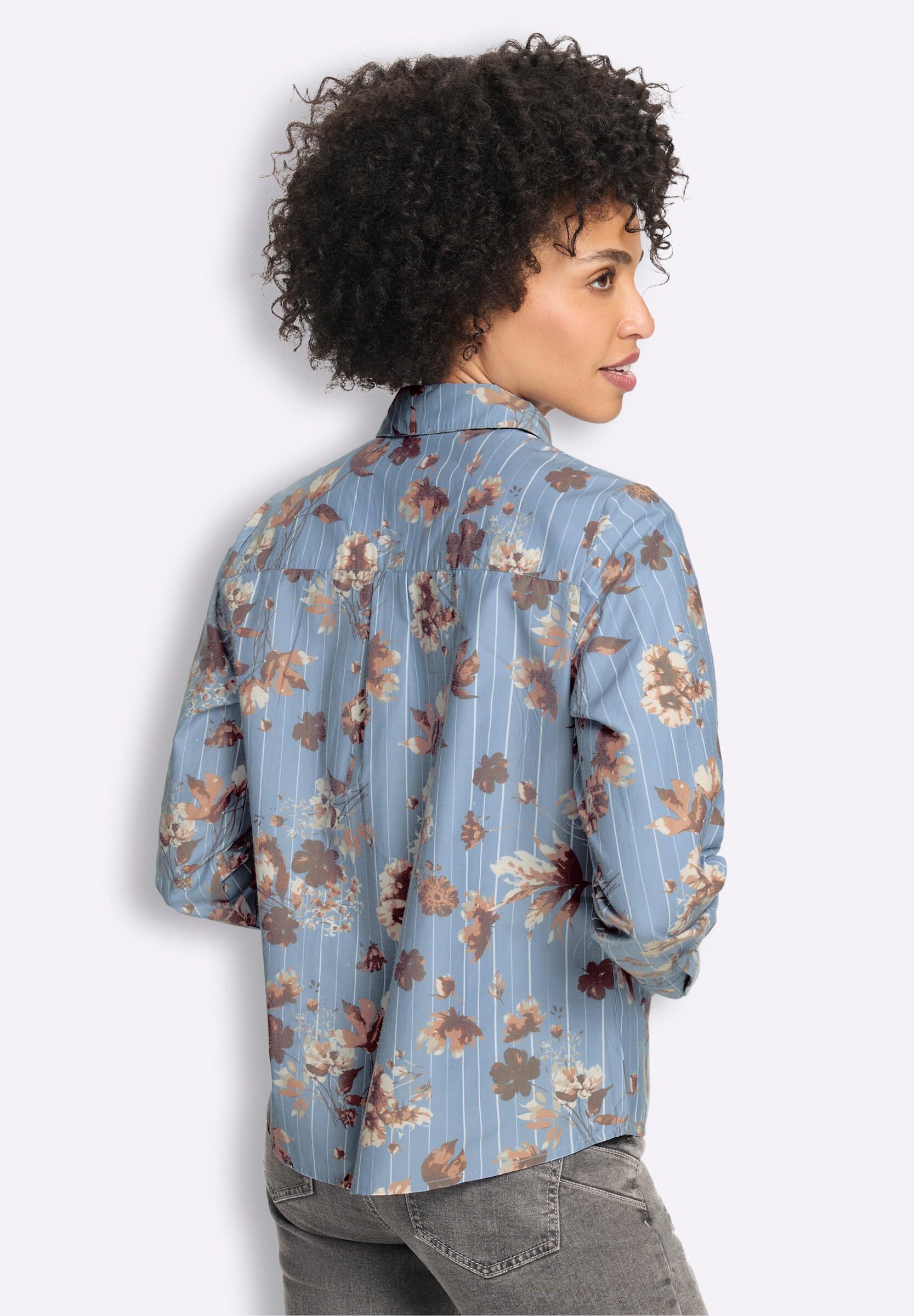 heine Hemdbluse »Bluse Druckbluse mit Blumenmuster«