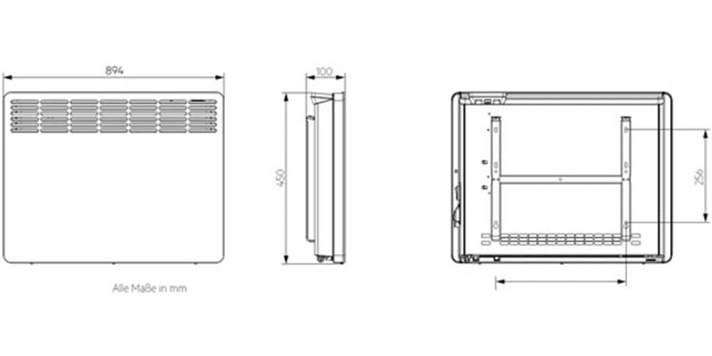 AEG Haustechnik Konvektor »»WKL 2505«, Elektroheizung energiesparend, 2500 W«, für ca. 30 m², LCD-Display, Wochenzeitschaltuhr