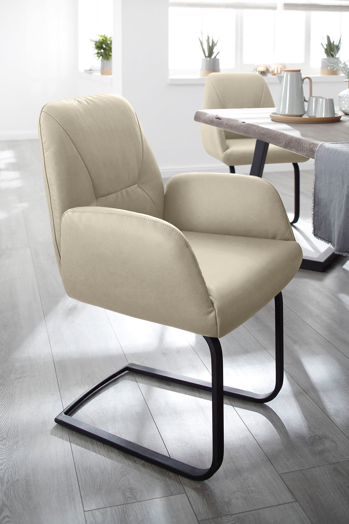 W.SCHILLIG Freischwinger »ole« (Set) 2 Stk.2er- oder 4er-Set, Gestell in Schwarz pulverbeschichtet