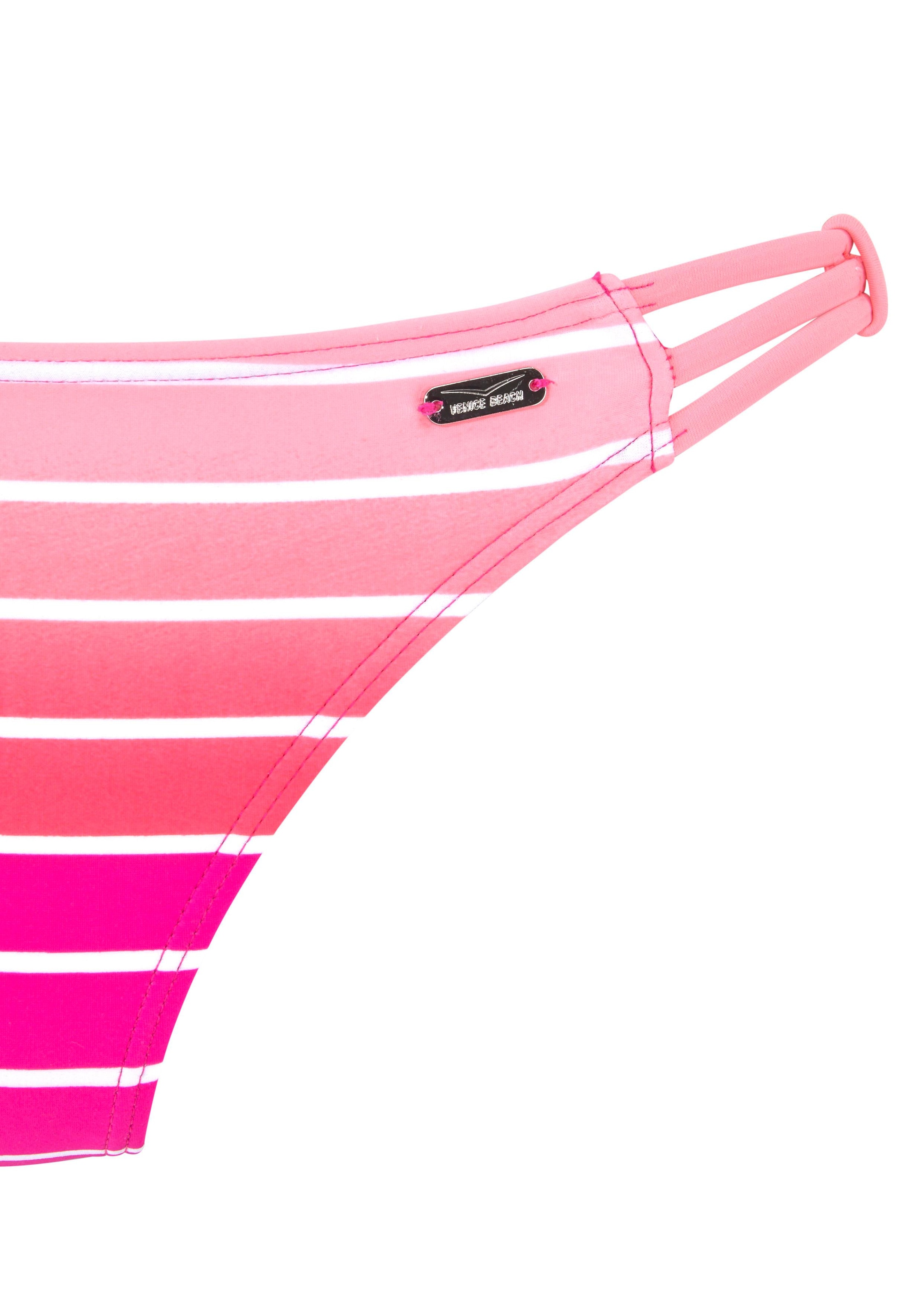 Venice Beach Bandeau-Bikini, mit herausnehmbaren Cups, abnehmbare Träger, mit seitlichen Stäbchen