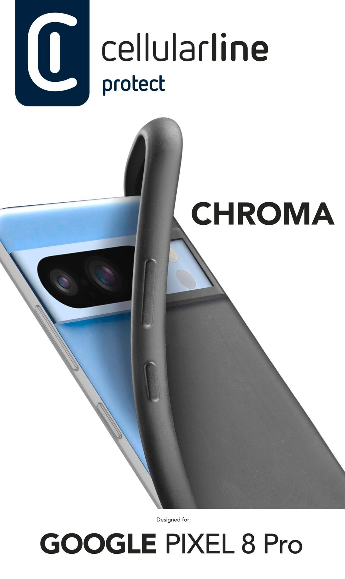 Cellularline Handyhülle »Chroma Case für Google Pixel 8 Pro«, Google Pixel 8 Pro, Backcover, Schutzhülle, Smartphonehülle, stoßfest