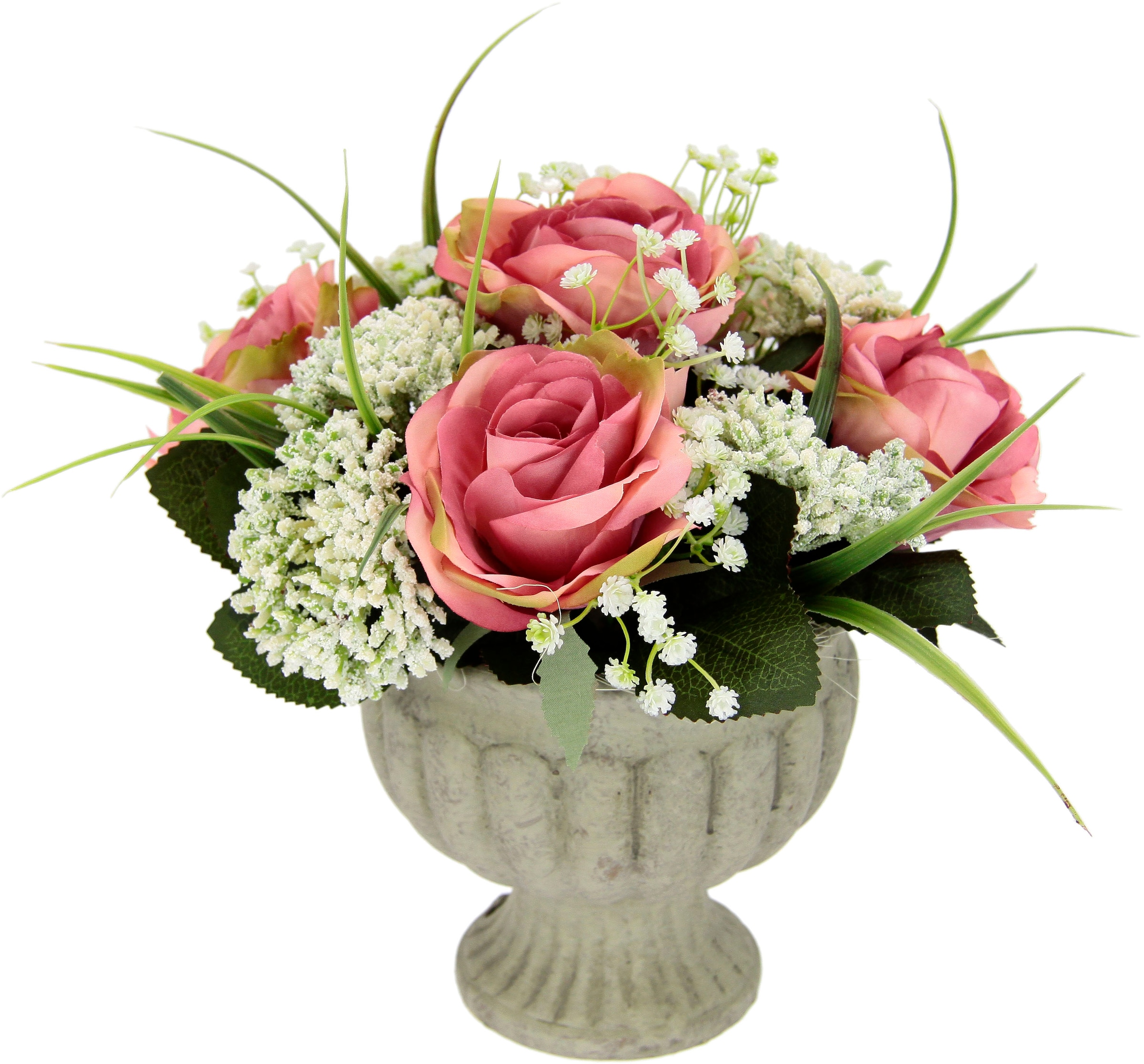 Kunstpflanze Rosen »Arrangement | Garantie I.GE.A. 3 kaufen mit in Pokal« Jahren online XXL