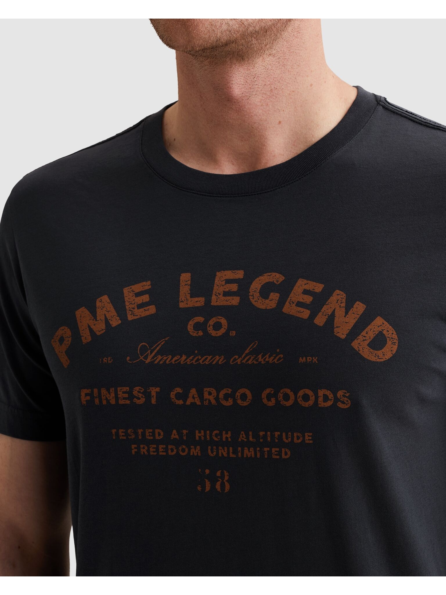 PME LEGEND T-Shirt »Short Sleeve Play Single Jersey Graphic« aus reiner Baumwolle, Rundhals