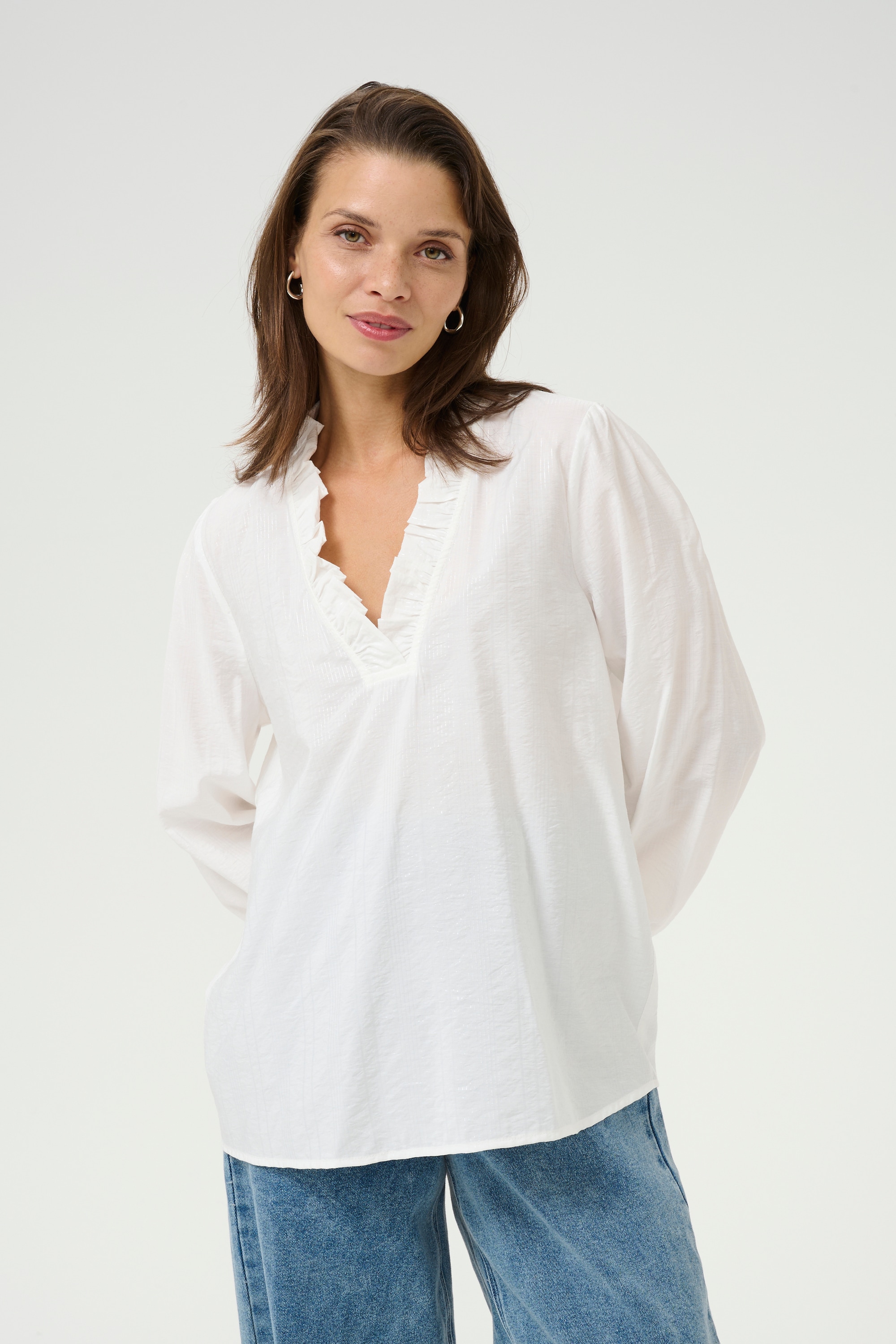 KAFFE Langarmbluse »Damen Langarm-Bluse KAsanni«