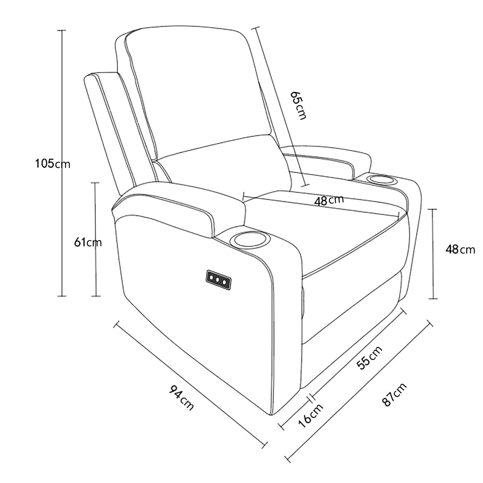 OTTO home Relaxsessel »NAPORI Microfaser, Kinosessel, Multimedia-Sessel« TV-Sessel mit manueller u elektrischer Relaxfunktion u. Getränkehalter