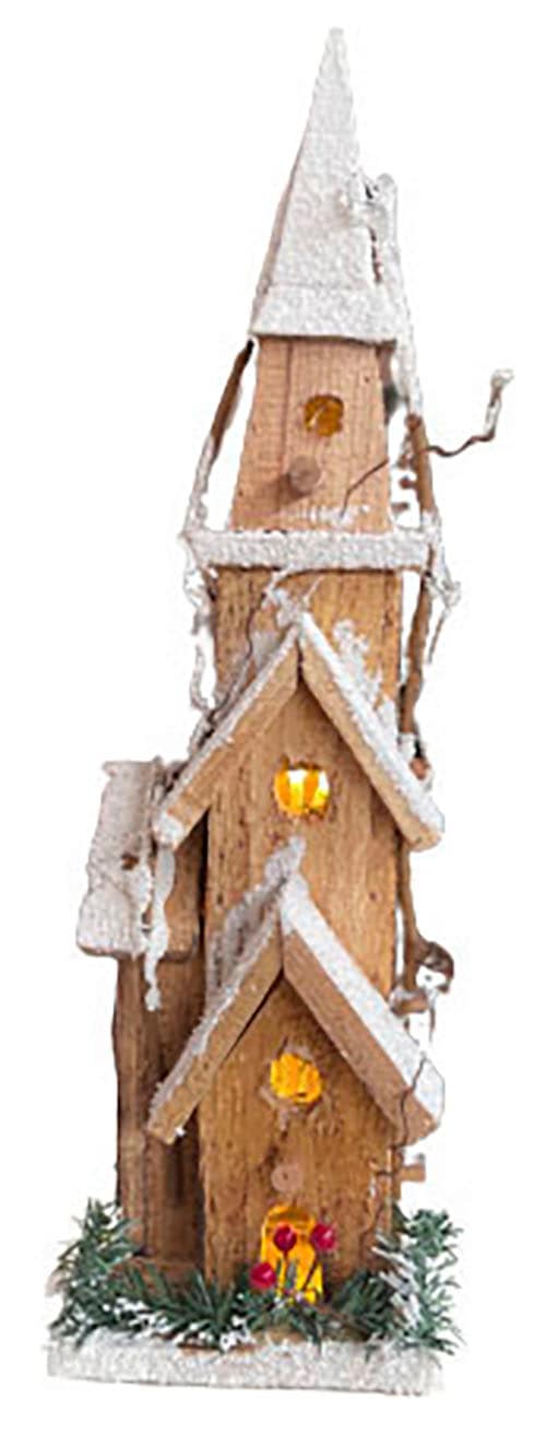 integrierter ca. mit Myflair »Weihnachtsdeko«, Höhe bequem kaufen Möbel 40 & Accessoires Holzkirche cm Weihnachtshaus Lichterkette, online