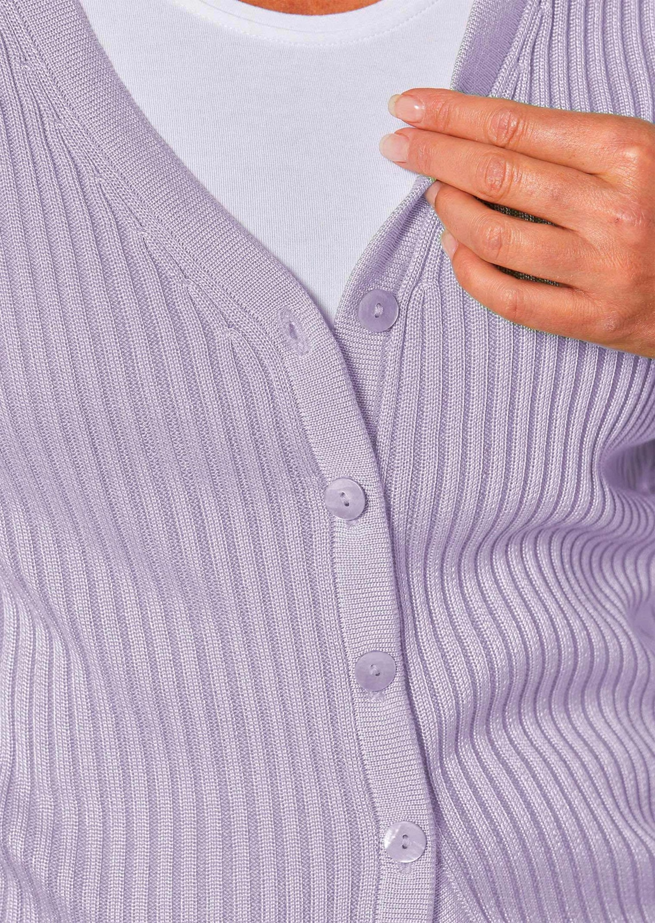 GOLDNER Strickjacke »Pflegeleichte Strickjacke in hochwertiger Rippenstruktur«