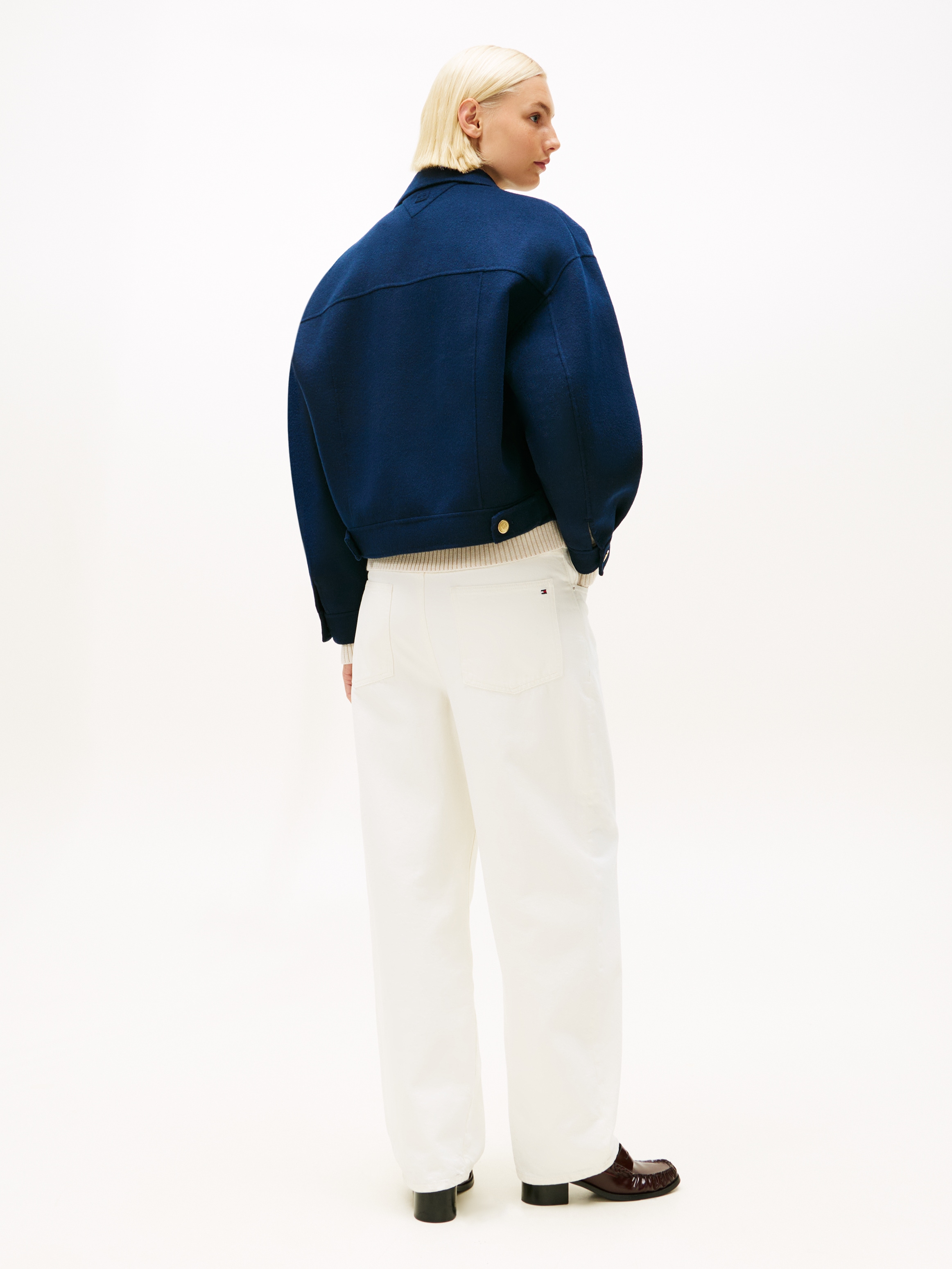 Tommy Hilfiger Kurzjacke »DF WOOL GOLD BUTTON PEACOAT« mit Wolle