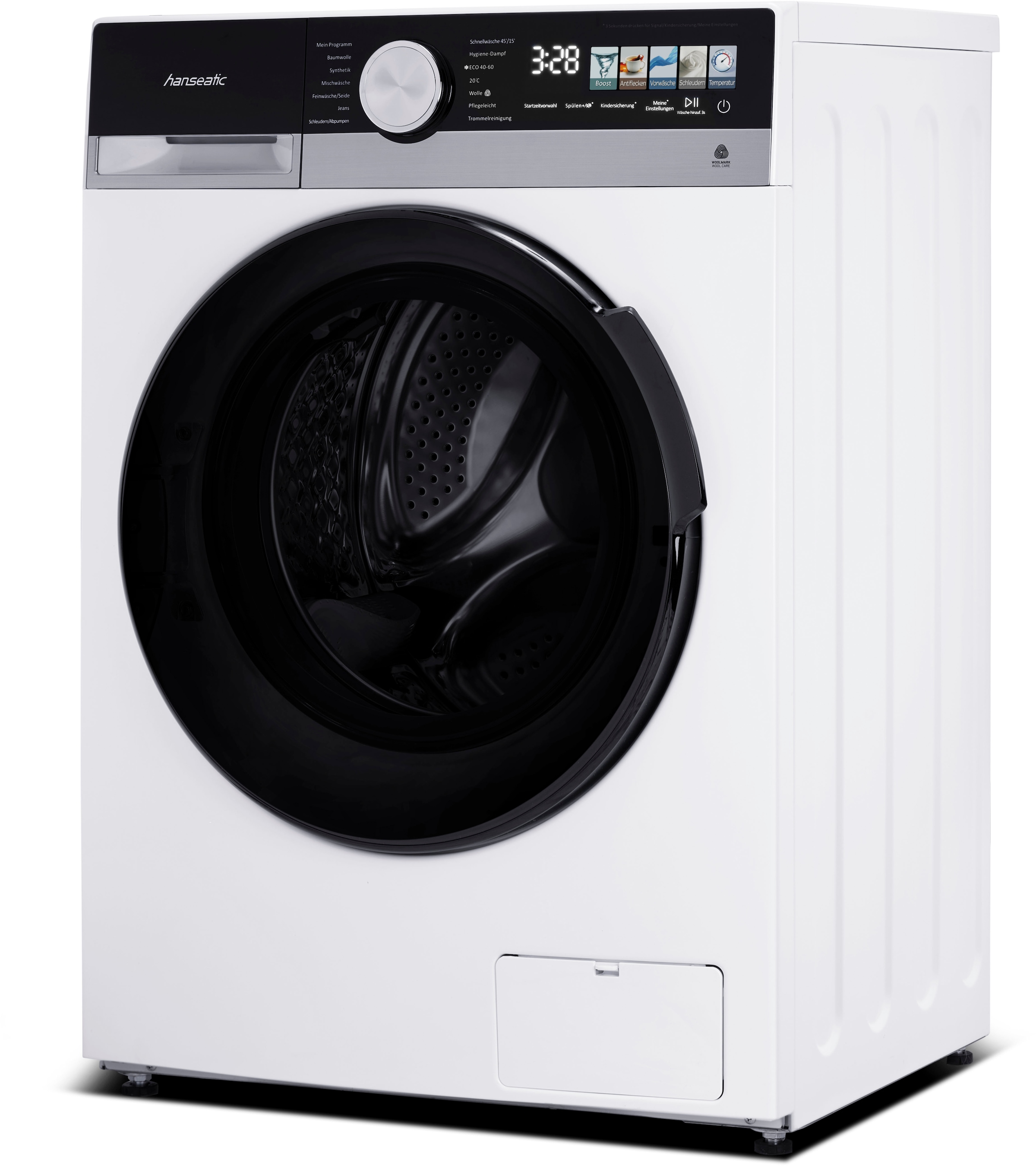 Hanseatic Waschmaschine »HWMM5814A3« 8 kg 1400 U/min Touch-Farbdisplay, Schnellwaschprogramm, Dampffunktion