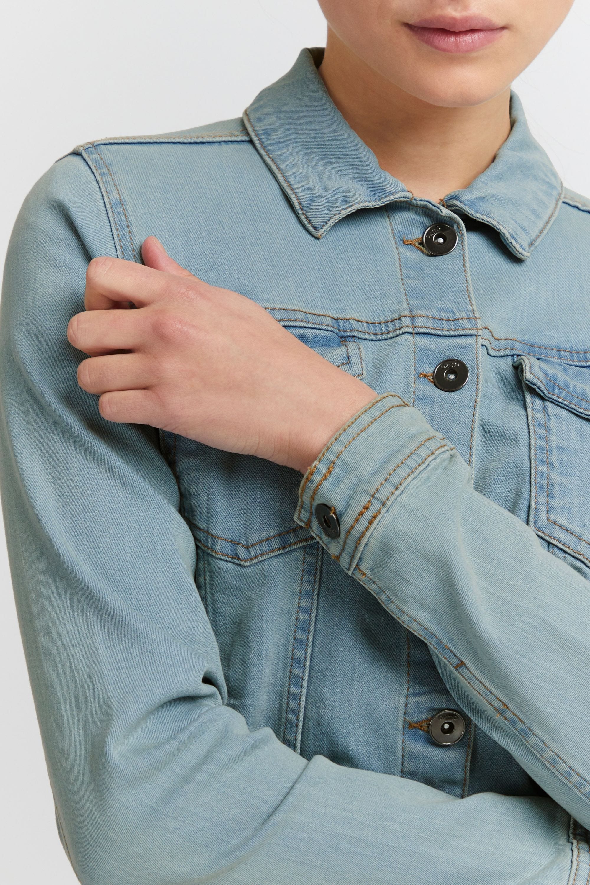 OXMO Jeansjacke »Jeansjacke OXFria«, ohne Kapuze