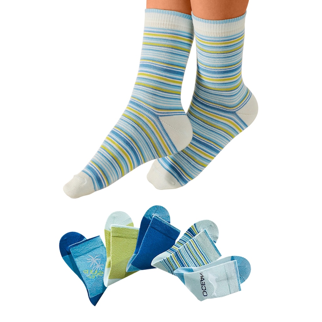 H.I.S Socken, (Set, 5 Paar), mit verstärkter Ferse & Spitze