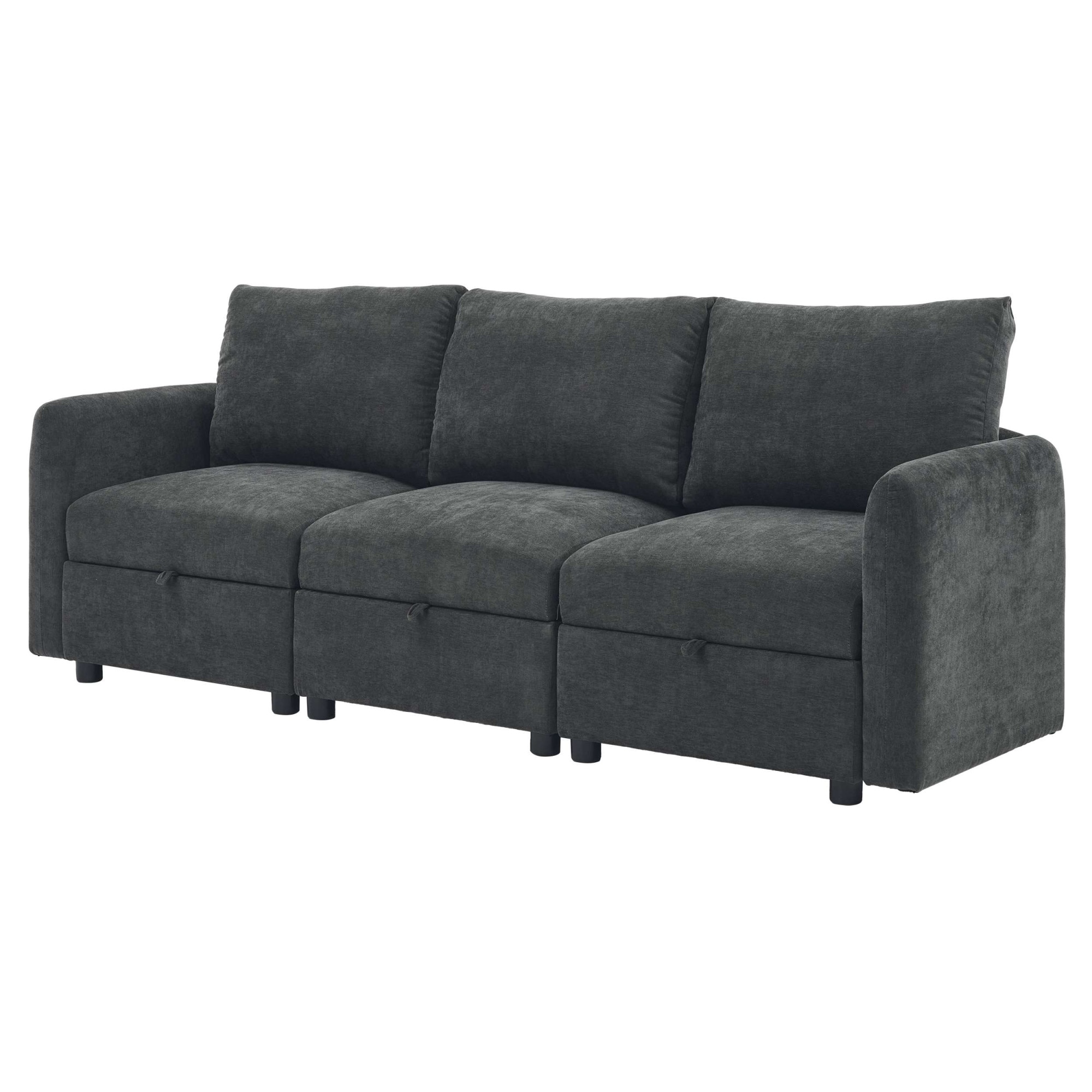 Dorel Home 3-Sitzer »STILHUS Modularsofa mit Stauraum, Breite 220 cm, Chenille-Bezug« als Modul oder separat verwendbar - individuell kombinierbar