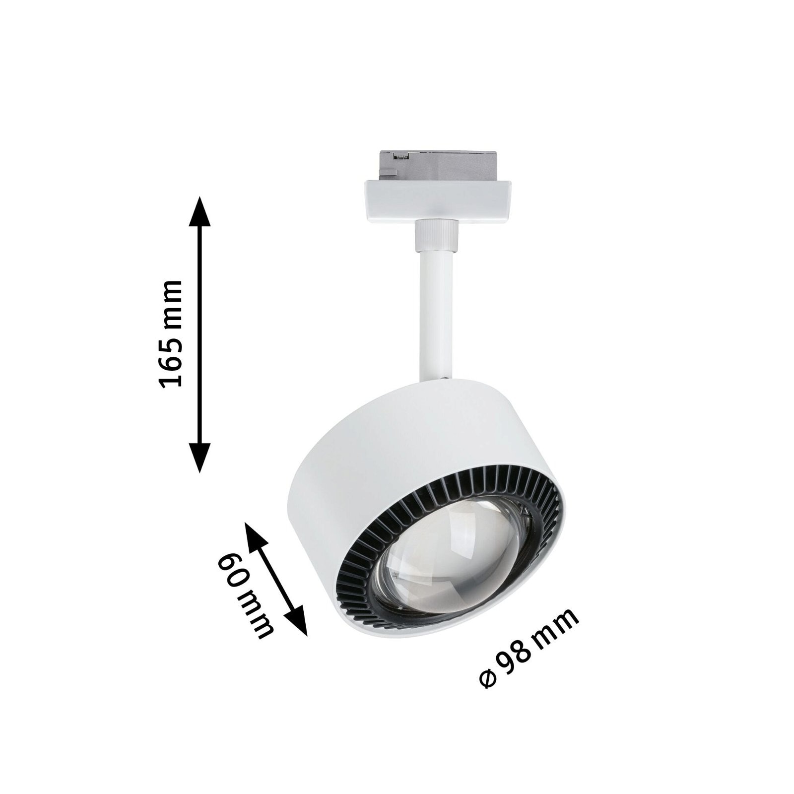 Paulmann Schienensystem-Leuchten »URail Schienenspot Aldan Einzelspot 498lm 8W 2700K 230V Weiß, Schwarz« LED-Modul 1 Stk. Warmweiß dimmbar